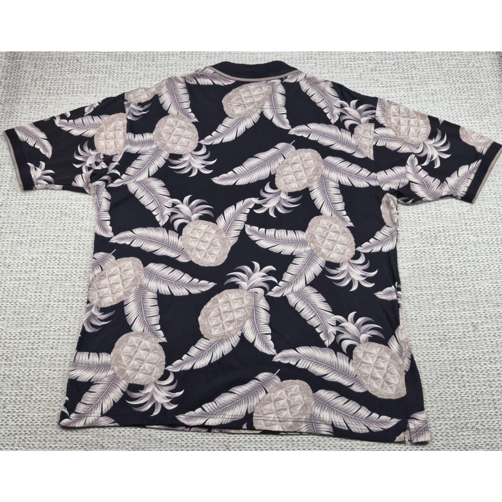 Vintage VINTAGE Kailua Bay Resortwear Polo Shirt Mens 2XL Black Pineapple Hawaiian Aloha Graphic Print Shirt Men 2XL Size US XXL / EU 58 / 5 - 6 Thumbnail