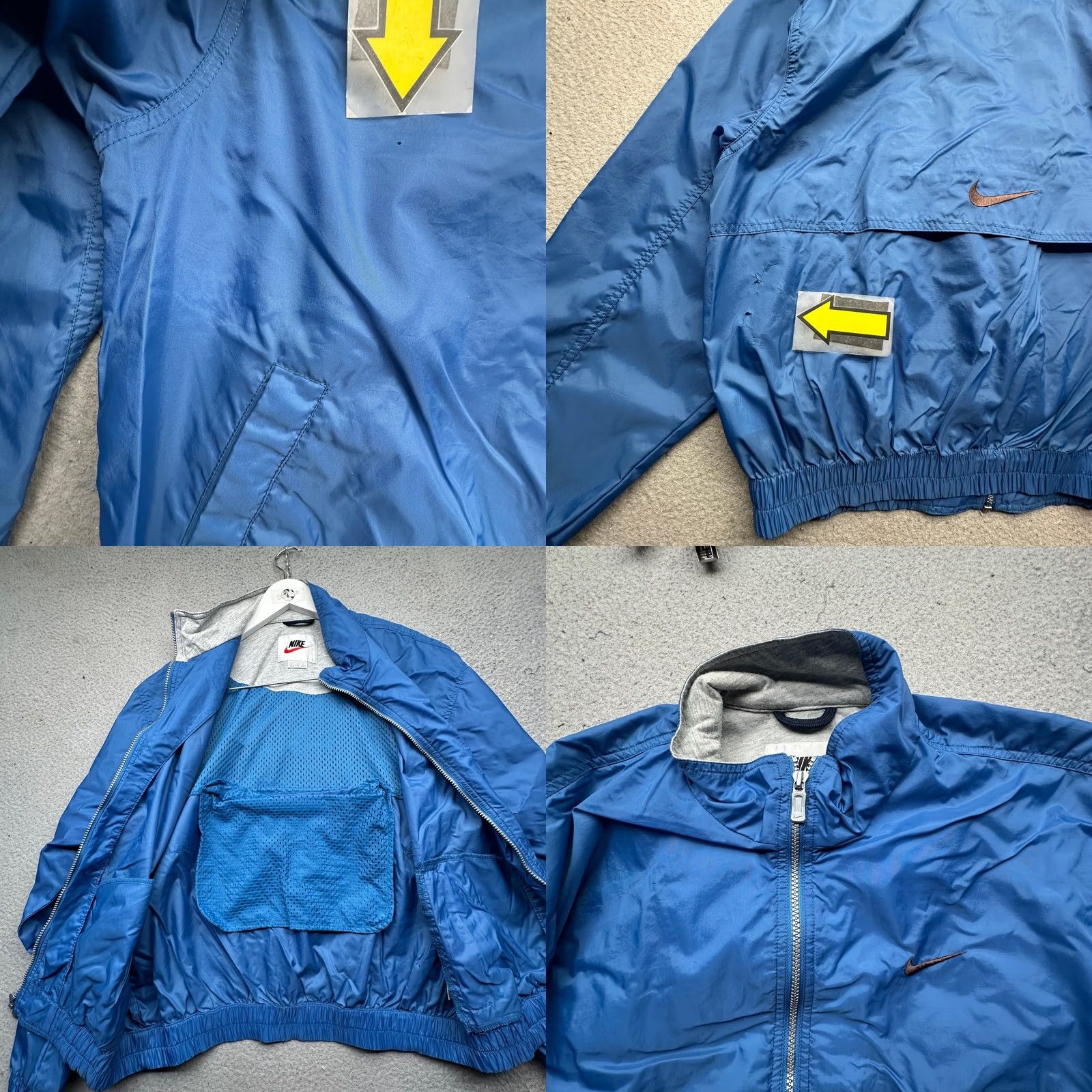Nike VINTAGE Nike Windbreaker Jacket Mens Medium Royal Blue Swoosh Nylon Zipper Pockets Full Zip Lined 90s Sports Casual Travel Wear Mens Size US M / EU 48-50 / 2 - 8 Thumbnail
