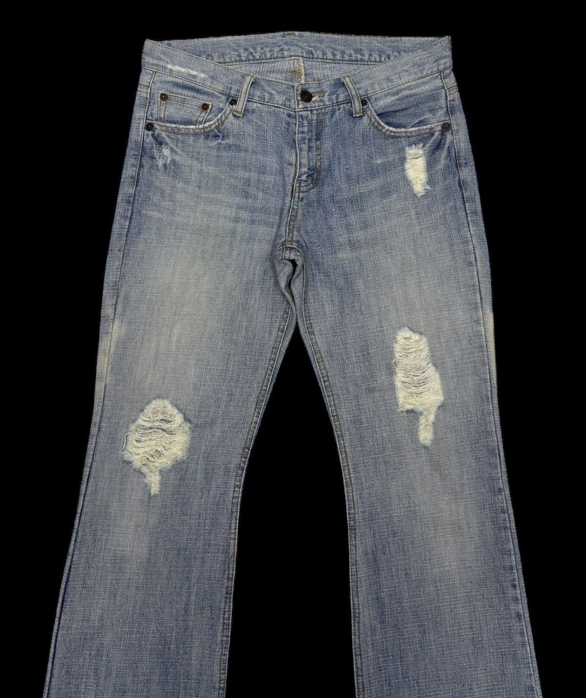 14th Addiction × KMRii × Yasuyuki Ishii Flare Jeans Japanese Brand Bootcut Faded Jeans Size US 31 - 5 Thumbnail