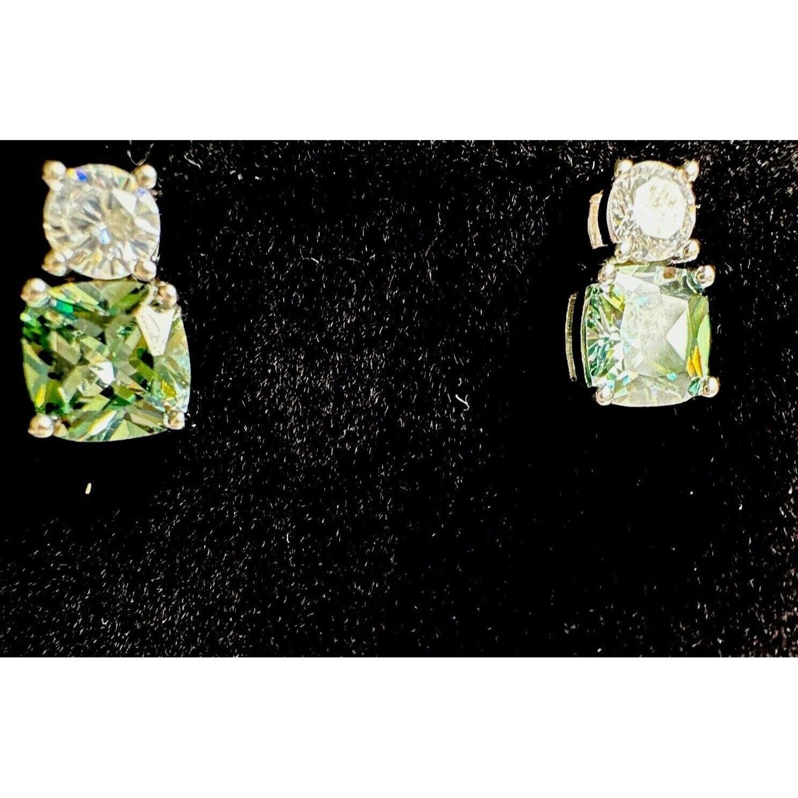 Other Cushion Cut 2.3ct Green Sapphire & Diamond .925 Silver Lab Size ONE SIZE - 6 Thumbnail