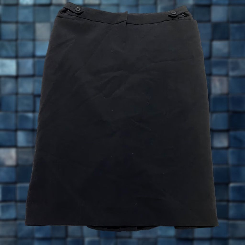 Norma Kamali VINTAGE Norma Kamali Womens Skirt sz 6 Solid Black Straight Pencil Career Work Business Size 28" / US 6 / IT 42 - 1 Thumbnail