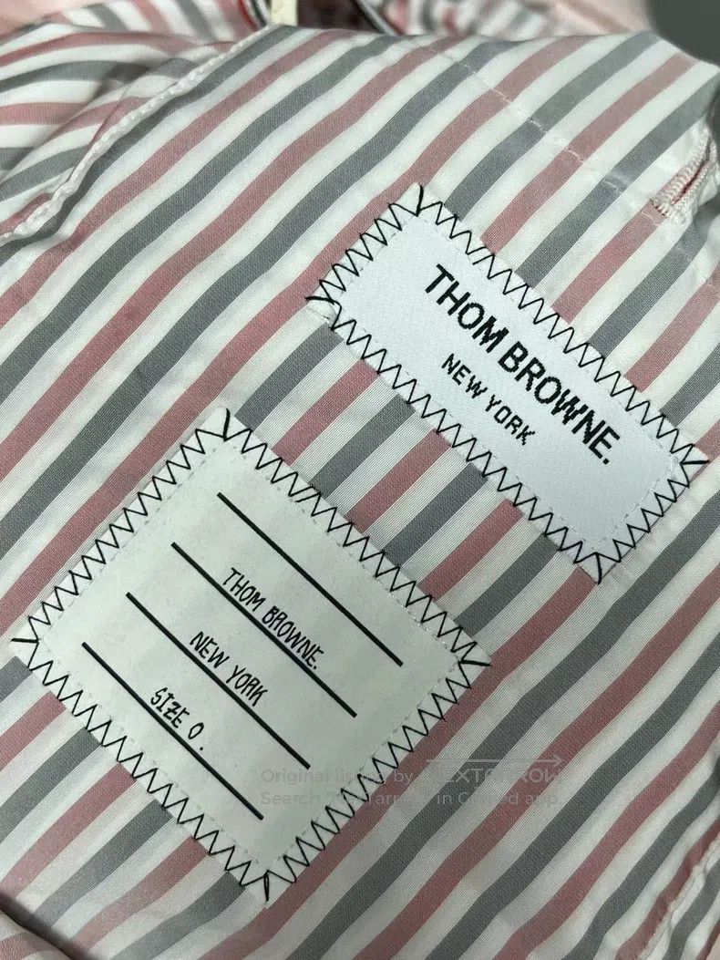 Thom Browne Thom Browne Pink Striped Down Jacket Size US XS / EU 42 / 0 - 5 Thumbnail