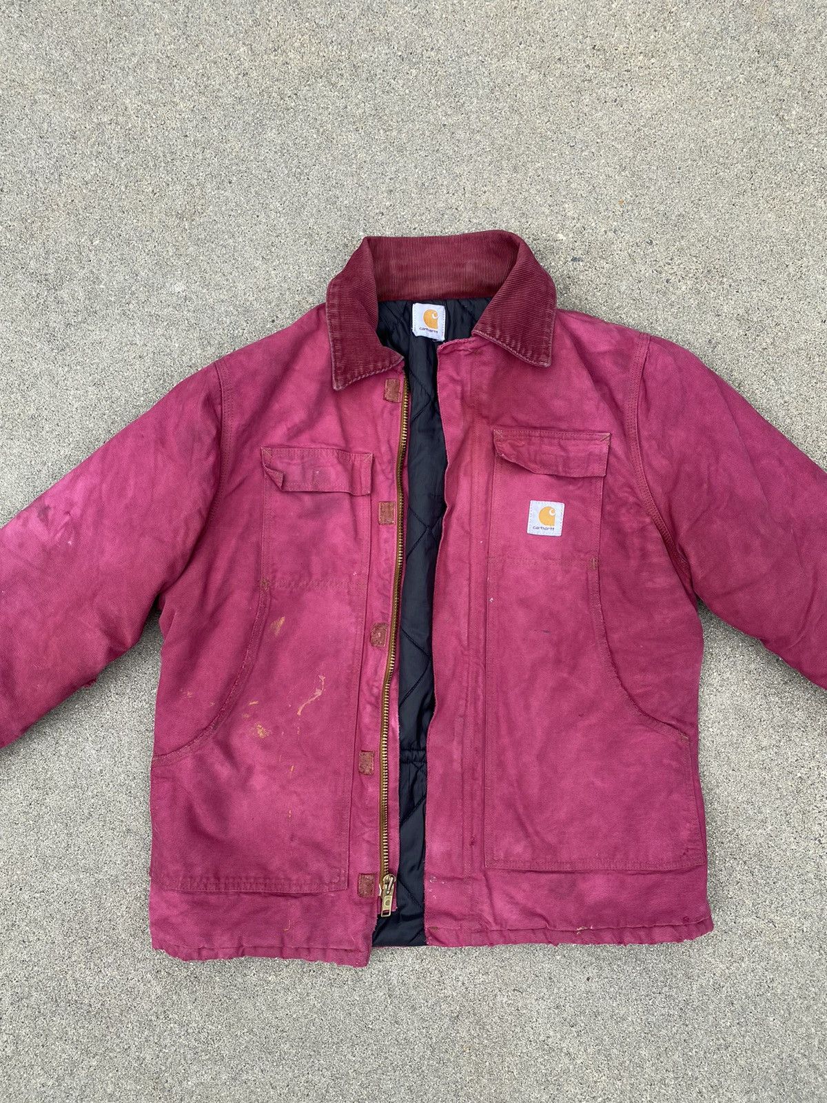 image of Carhartt Detriot Santa Fe Jacket Red Wine Pink, Men's (Size Large)