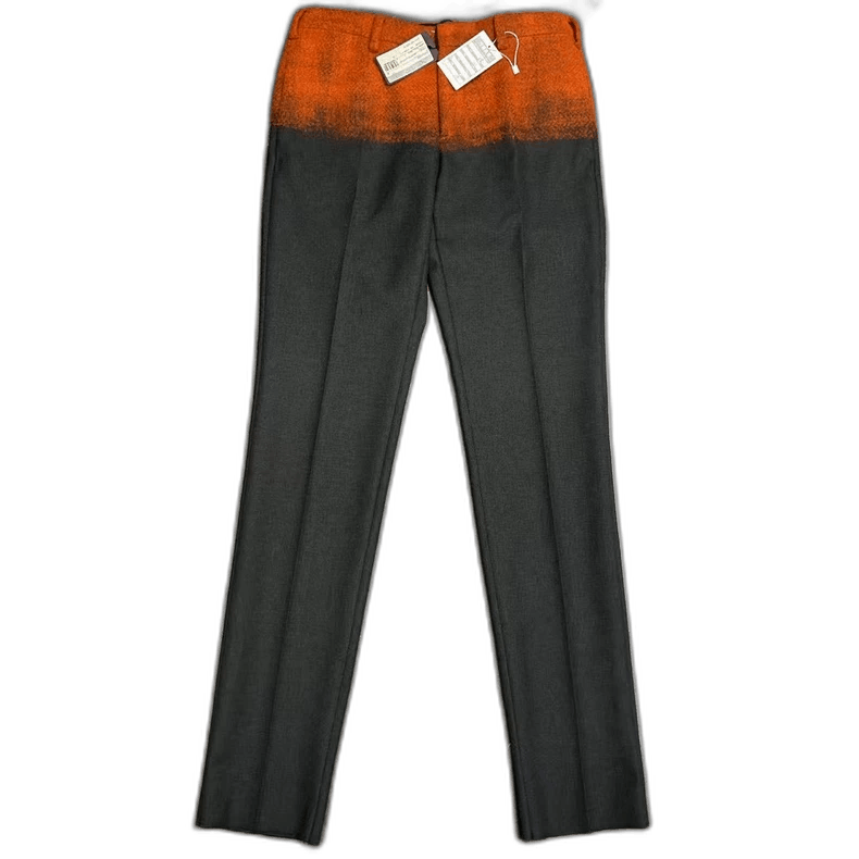 PRADA Orange Velvet Trimmed Suit Pants-2506