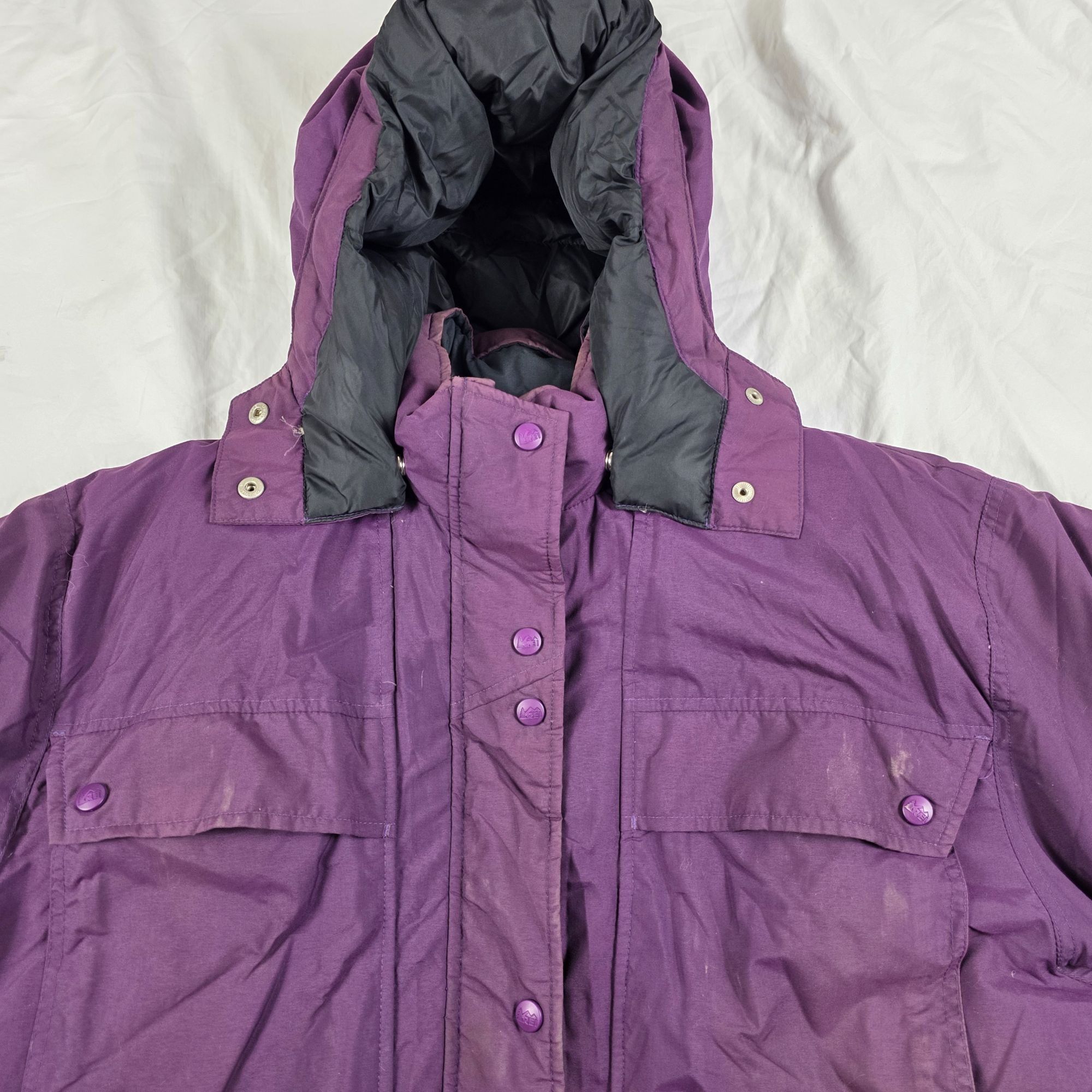 Rei REI Purple Down Parka Jacket Womens Size 16 1994 Retro Heavy Size XXL / US 16-18 / IT 52-54 - 3 Thumbnail