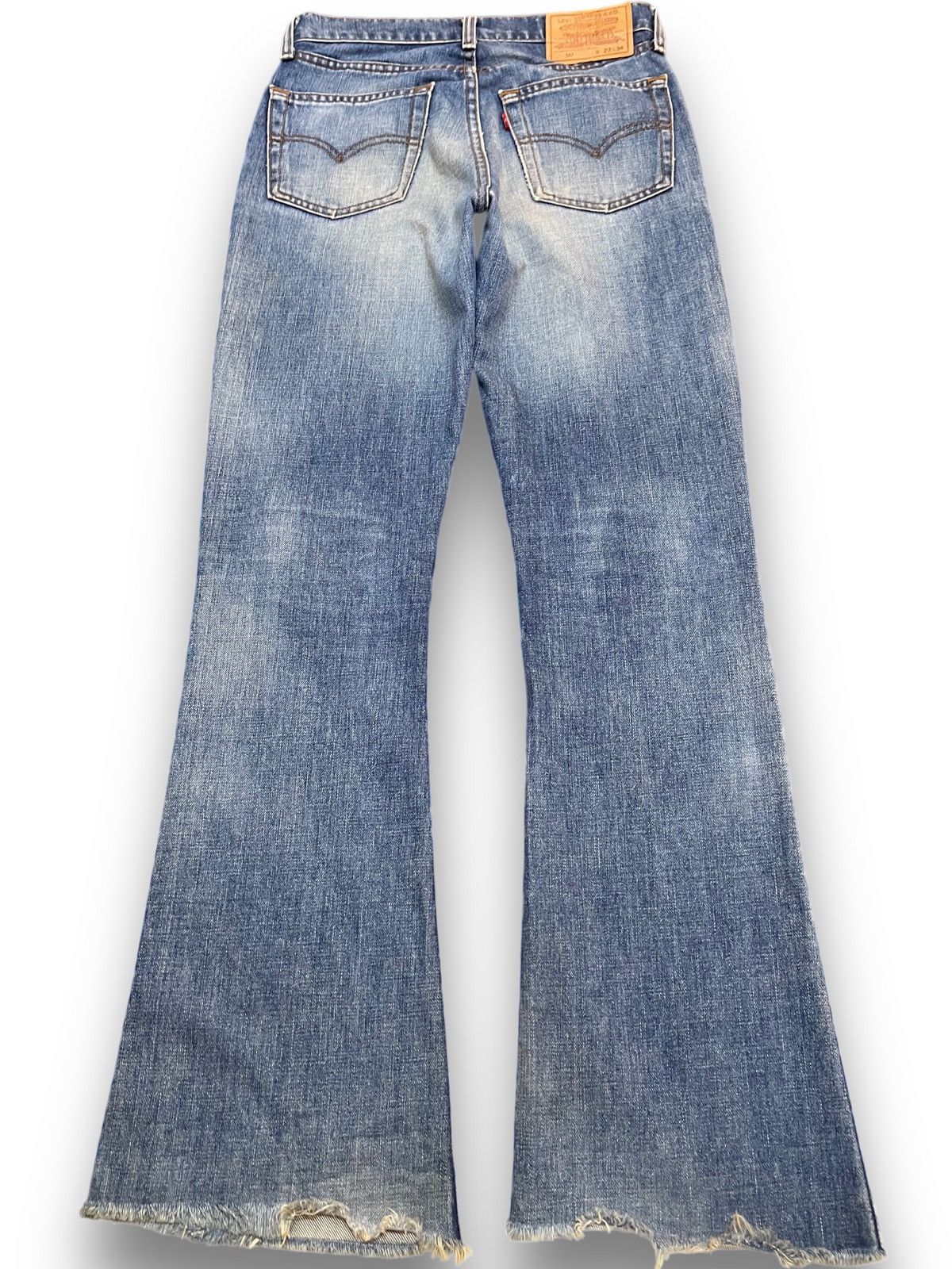 Levi's Vintage Levi’s 80’s 557 Flare Grunge Denim Size US 28 / EU 44 - 7 Thumbnail