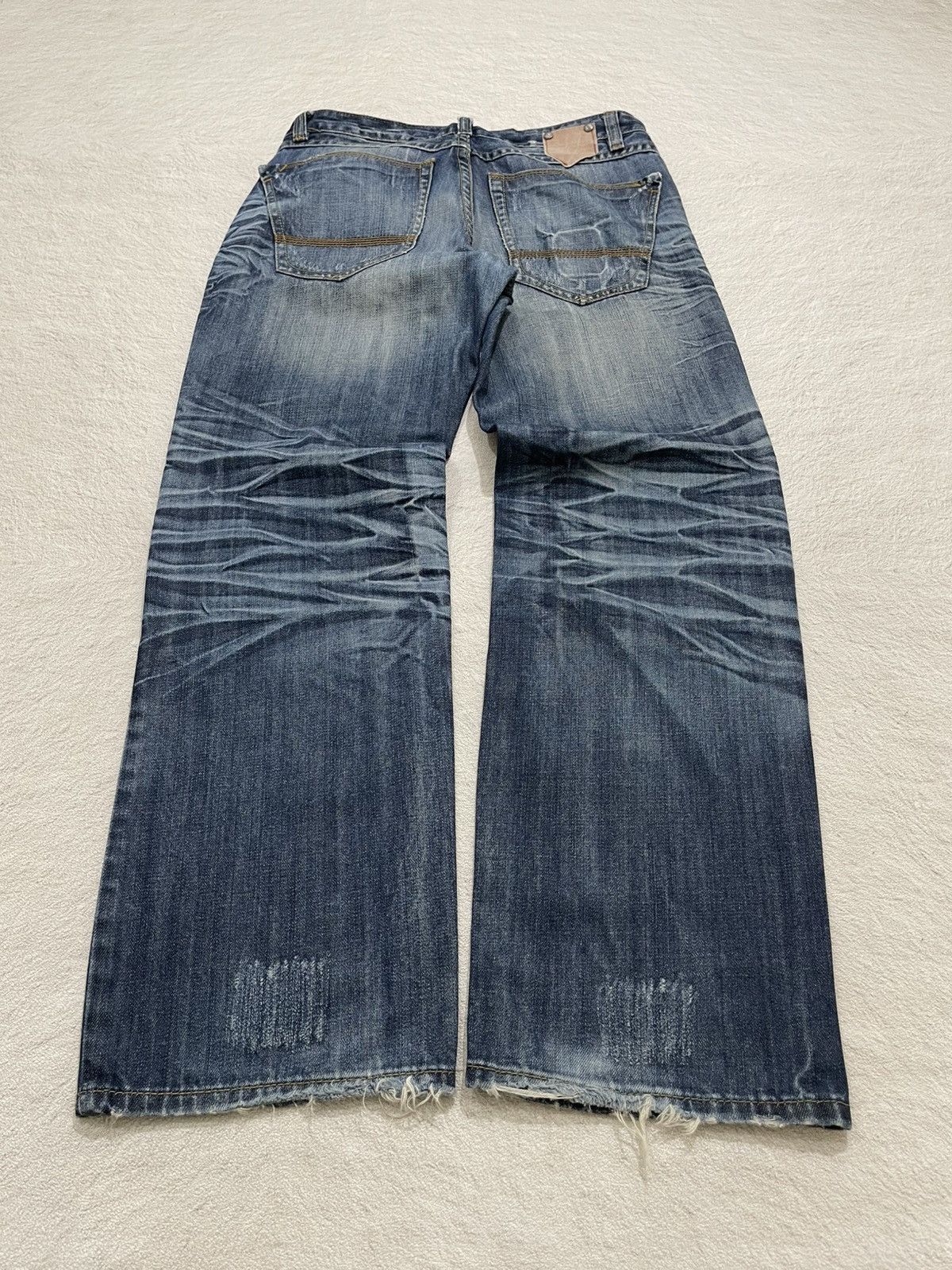 If Six Was Nine 2000s Jundol Distressed Fading Denim Bootcut Size US 32 / EU 48 - 9 Thumbnail