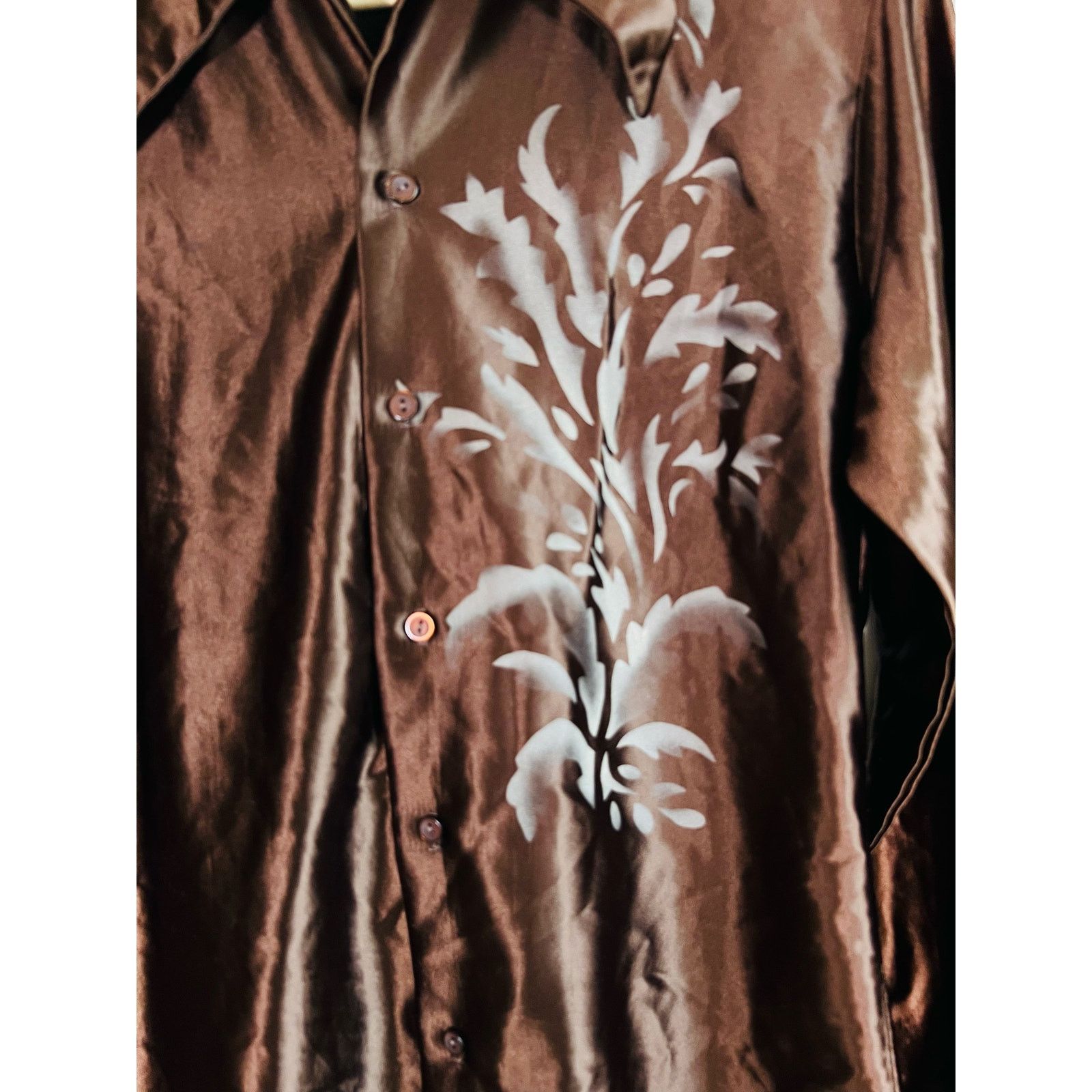 Vintage RARE 70s Vintage Cowboy Shirt Brown Medium Size US M / EU 48-50 / 2 - 2 Thumbnail