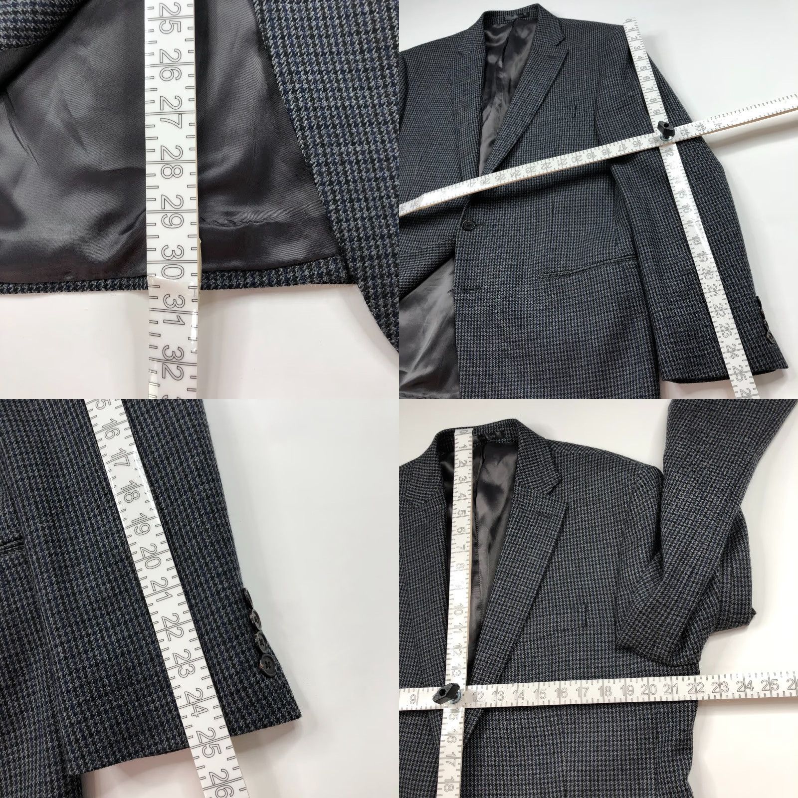 Ralph Lauren Lauren Ralph Lauren Green Label Sport Coat Jacket Gray Houndstooth 43R Wool Notch Single-Breasted Mens Regular Jacket Front Two-Button Vintage No Size US XS / EU 42 / 0 - 8 Thumbnail