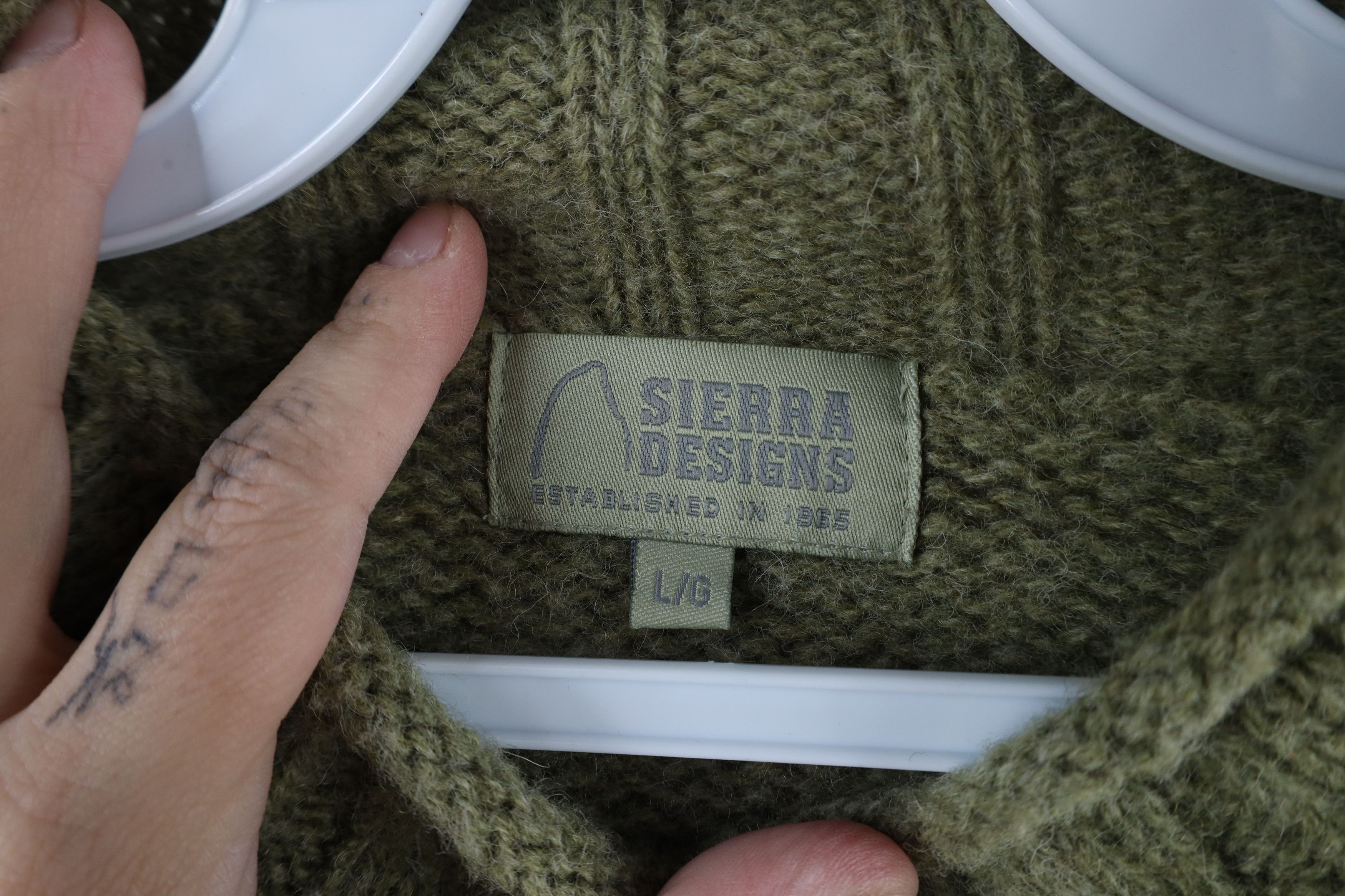 Vintage Vintage 90s Streetwear Shetland Marled Knit Sweater Green Size US L / EU 52-54 / 3 - 4 Thumbnail