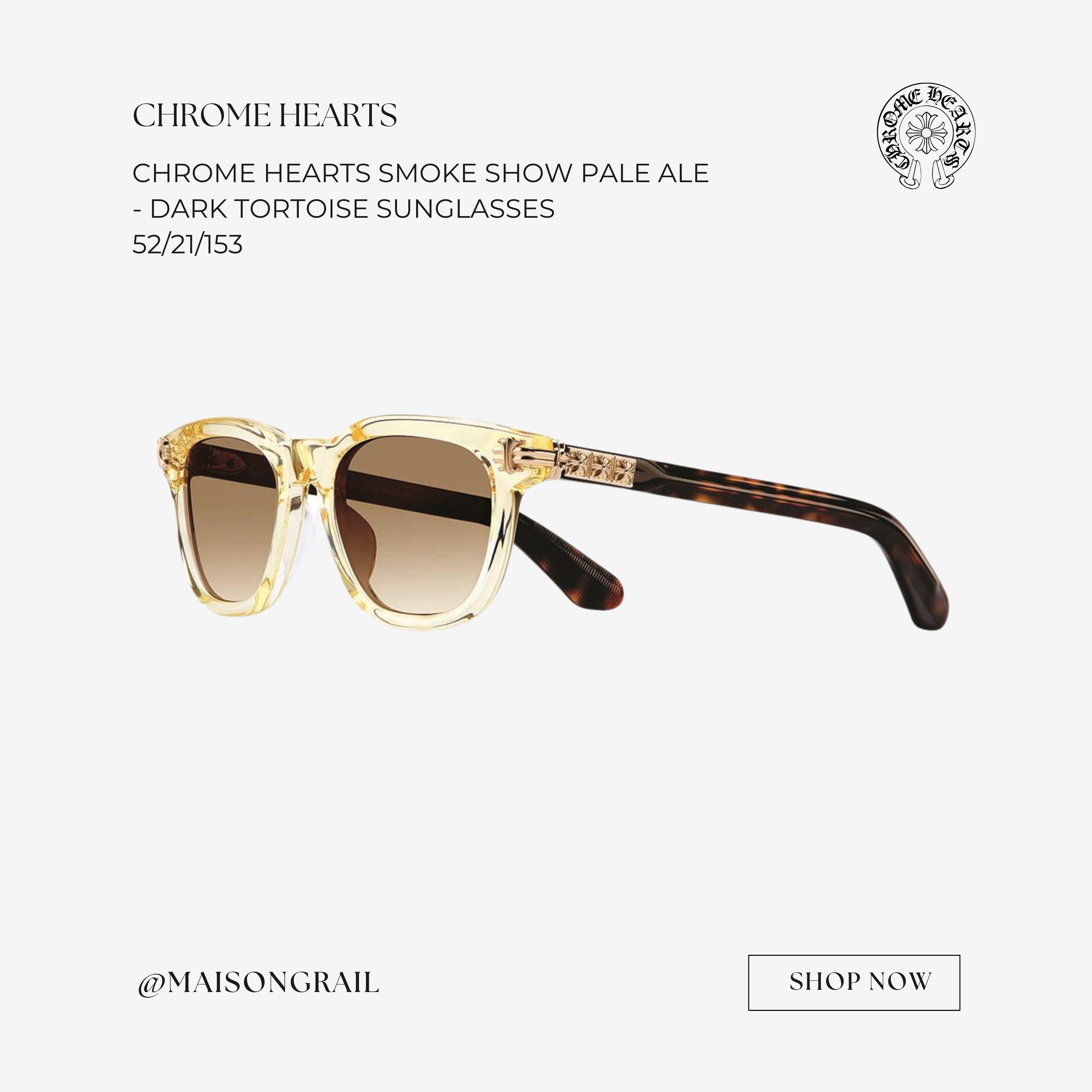 Chrome Hearts CHROME HEARTS SMOKE SHOW SUNGLASSES Size ONE SIZE - 1 Thumbnail