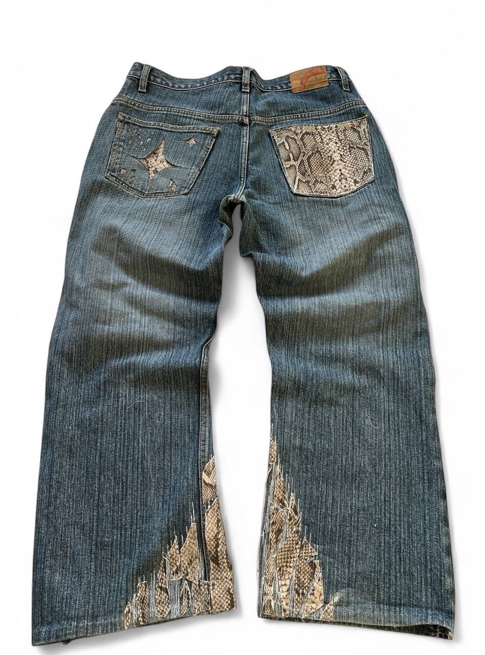 Other Vintage Boro Style Avant Garde Jeans Size 34" / US 12 / IT 48 - 2 Thumbnail