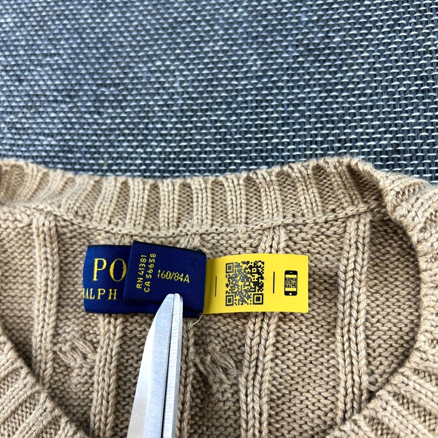 Polo Ralph Lauren Polo Ralph Lauren Womens Sweater Small Beige Cable Knit Jumper Crewneck Size S / US 4 / IT 40 - 7 Thumbnail
