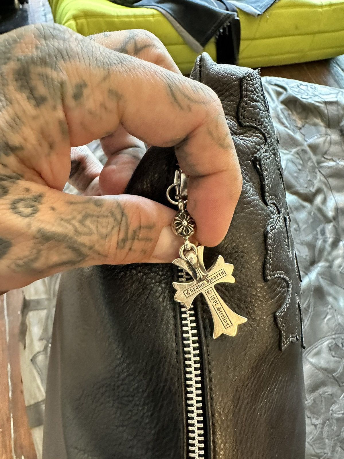 Chrome Hearts Chrome Hearts XL BIG Leather Cross Pillow ! 4Gseller Size ONE SIZE - 10 Thumbnail