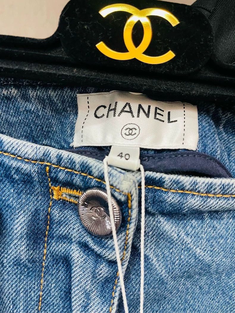 Chanel Chanel Silk scarf denim pants 2504-Nextarrow Size 26" / US 2 / IT 38 - 5 Thumbnail
