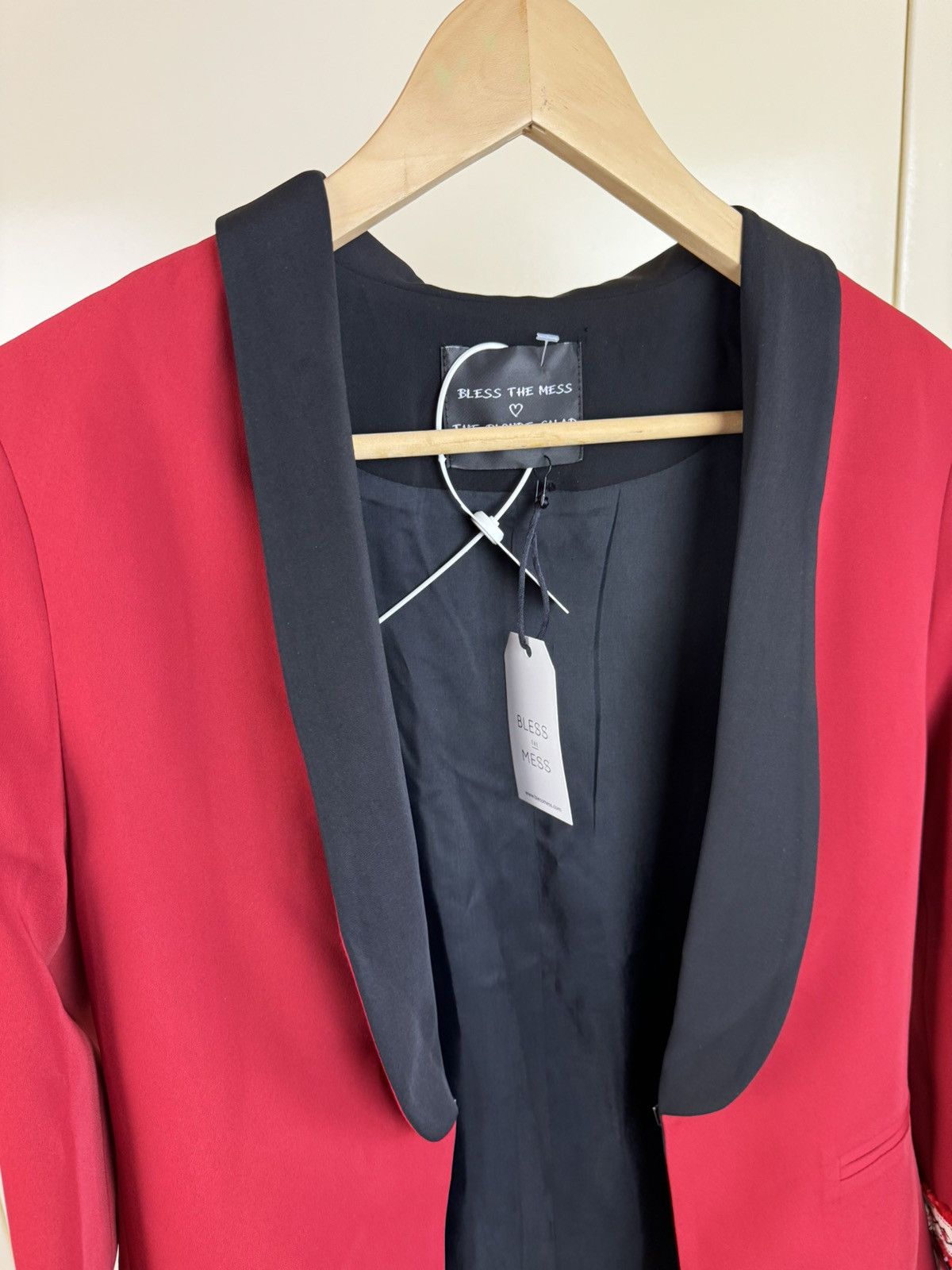 Chiara Ferragni Bless the mess blonde salad Chiara ferragni wool Blazer red Size S / US 4 / IT 40 - 11 Thumbnail