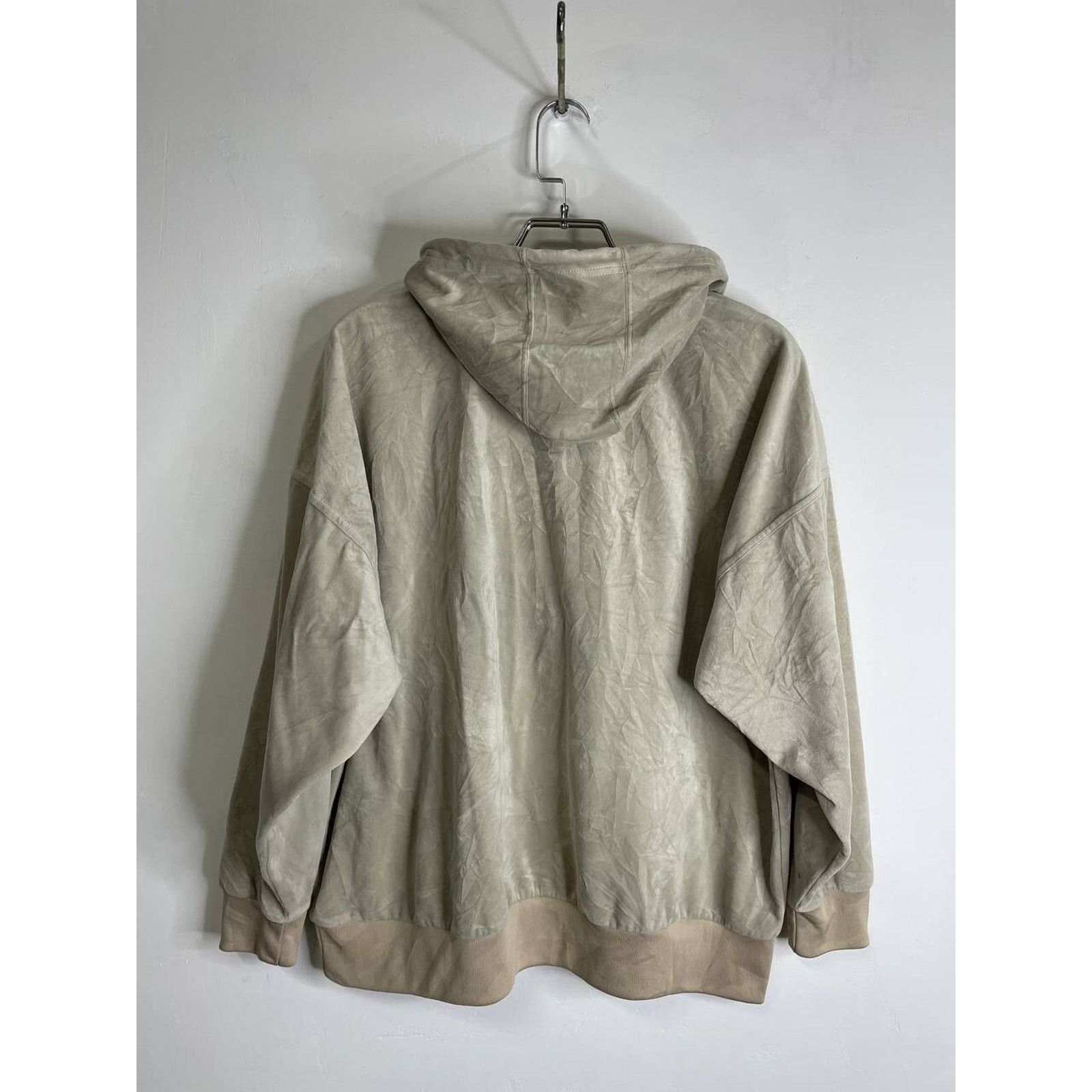 Adidas Vintage Adidas Originals Velour Hoodie Beige Gold Size M Size US M / EU 48-50 / 2 - 10 Thumbnail