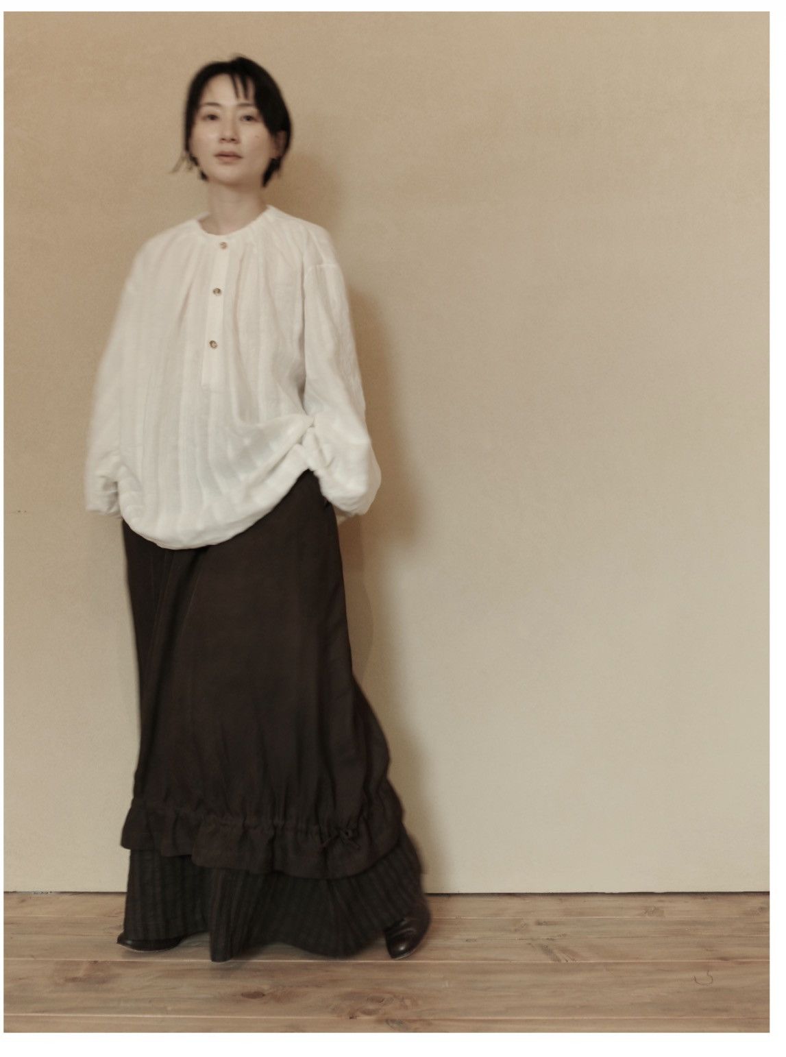 Aviva Jifei Xue Aviva Jifei Xue Gathered Pullover Shirt Size XS / US 0-2 / IT 36-38 - 6 Thumbnail