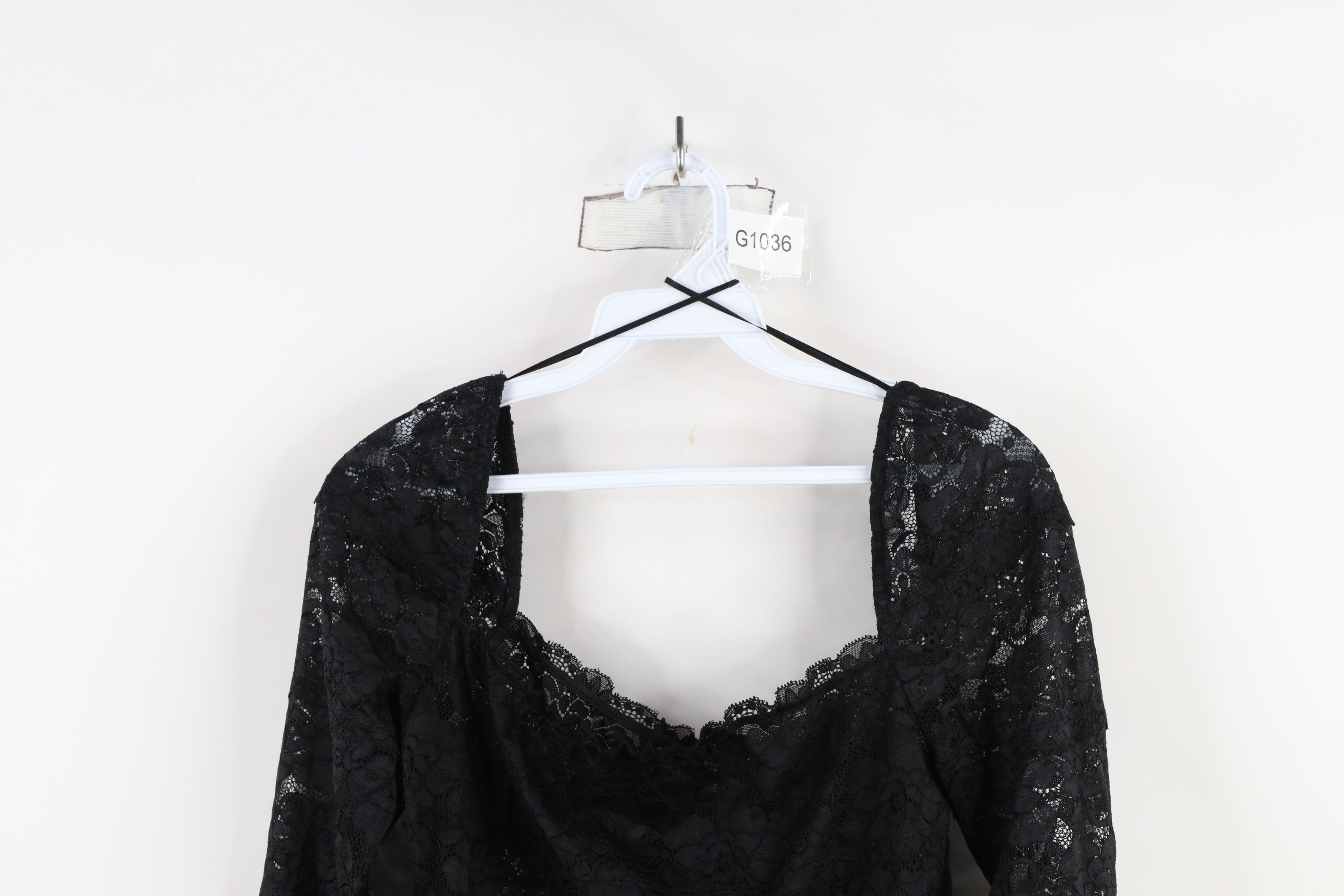 Guess × Vintage Vintage 90s Y2K Guess Cropped Fairy Bella Lace Shirt Top Size M / US 6-8 / IT 42-44 - 2 Thumbnail