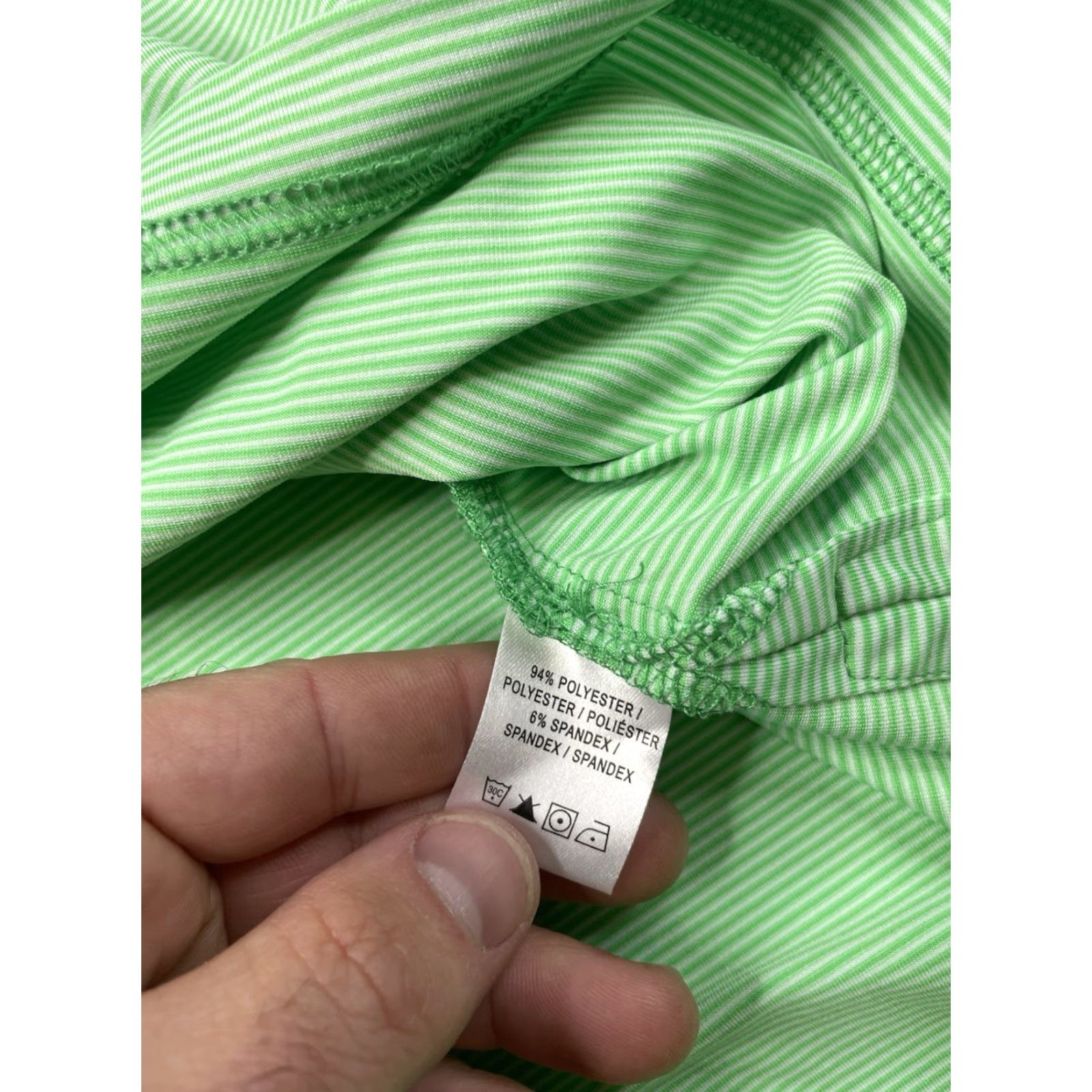Vintage Fairway & Greene Polo Shirt Mens XL Golf Polo Striped Performance Moisture Wicking Short Sleeve Green Size US XL / EU 56 / 4 - 4 Thumbnail