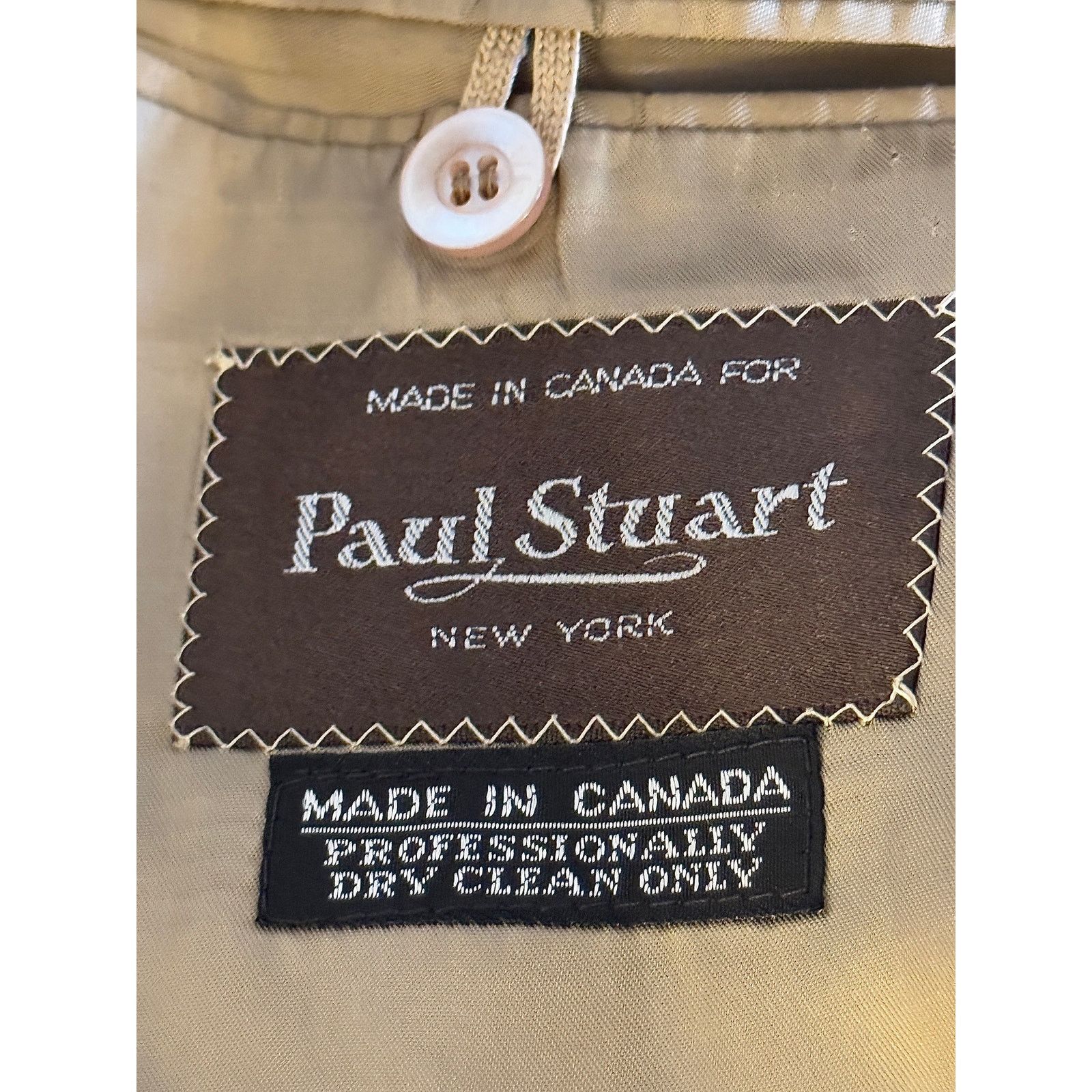 Paul Stuart Paul Stuart All Year Wool Double Breasted Stripe Suit Size 40L - 6 Thumbnail