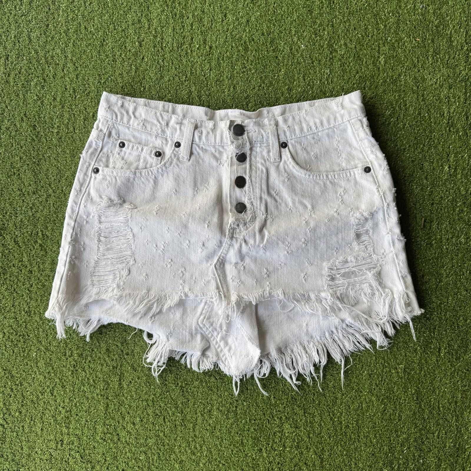 Carhartt Carmar Distressed Denim Mini Skirt Size ONE SIZE - 1 Thumbnail