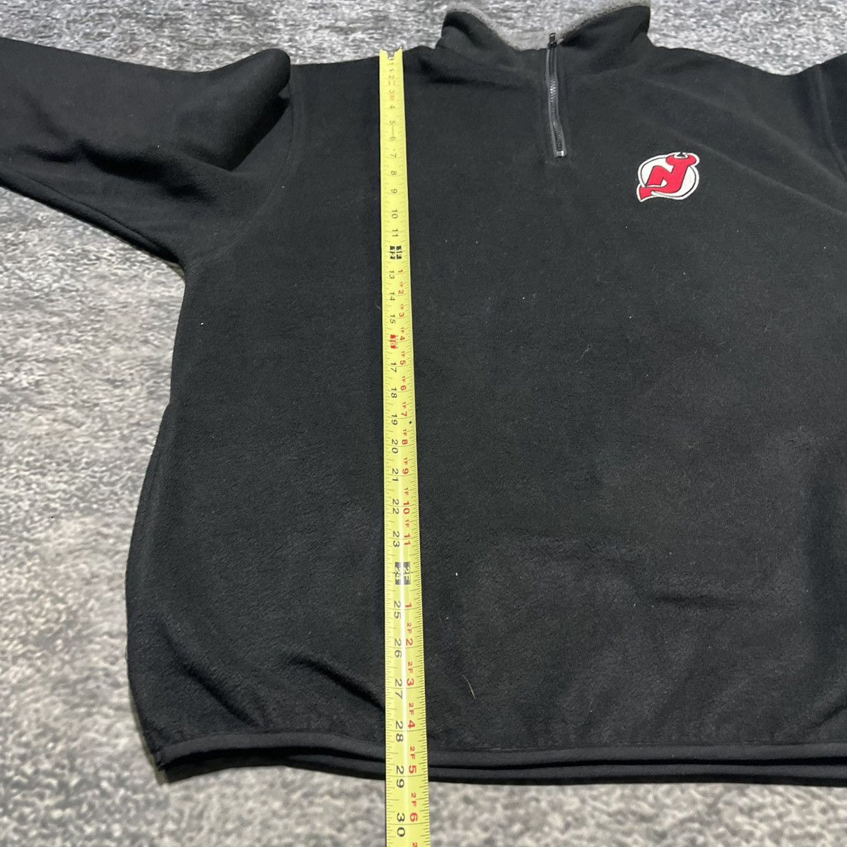 Majestic VINTAGE 90s NEW JERSEY DEVILS BLACK 1/4 ZIP FLEECE SWEATER Size US L / EU 52-54 / 3 - 11 Thumbnail