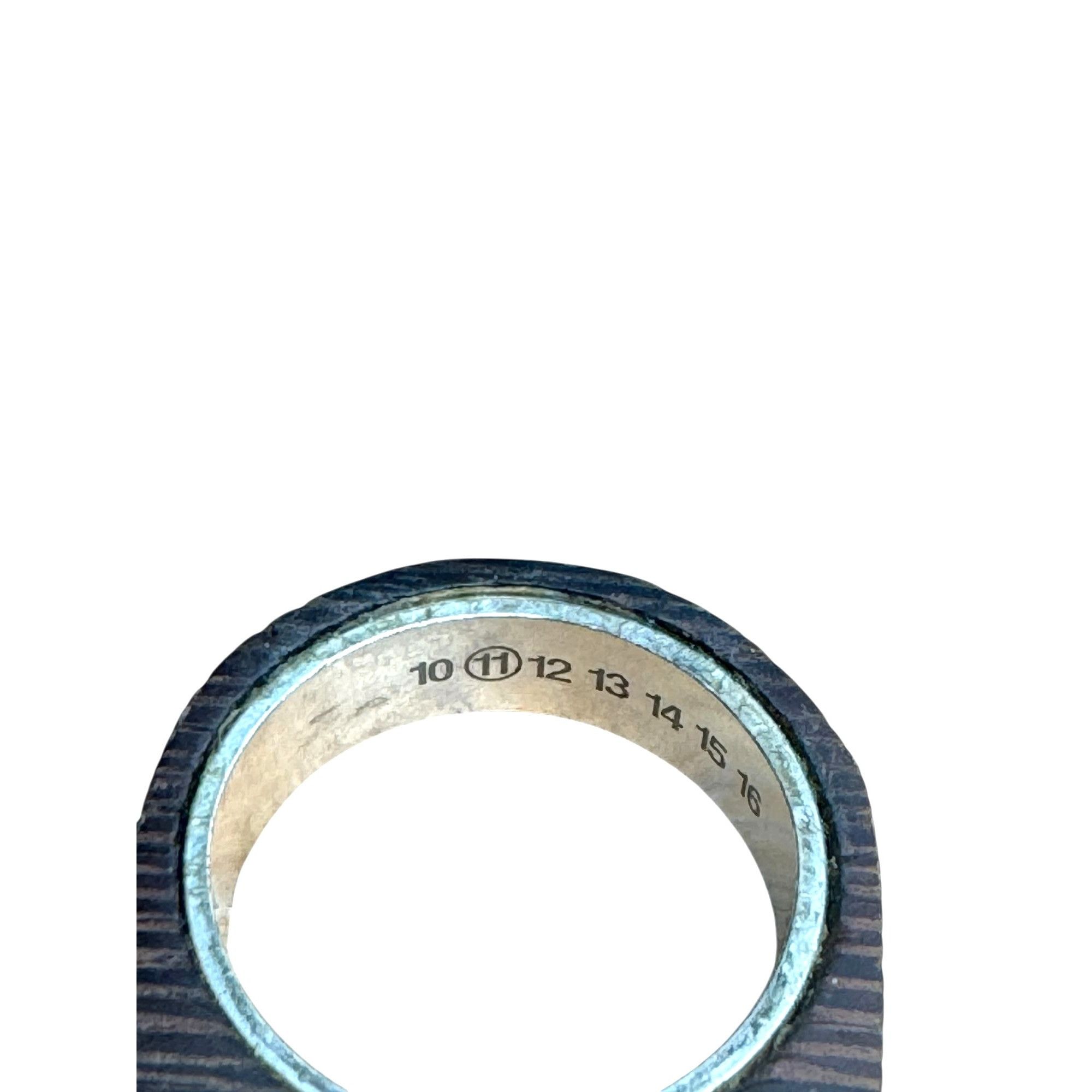Maison Margiela Wood square ring Size ONE SIZE - 2 Thumbnail
