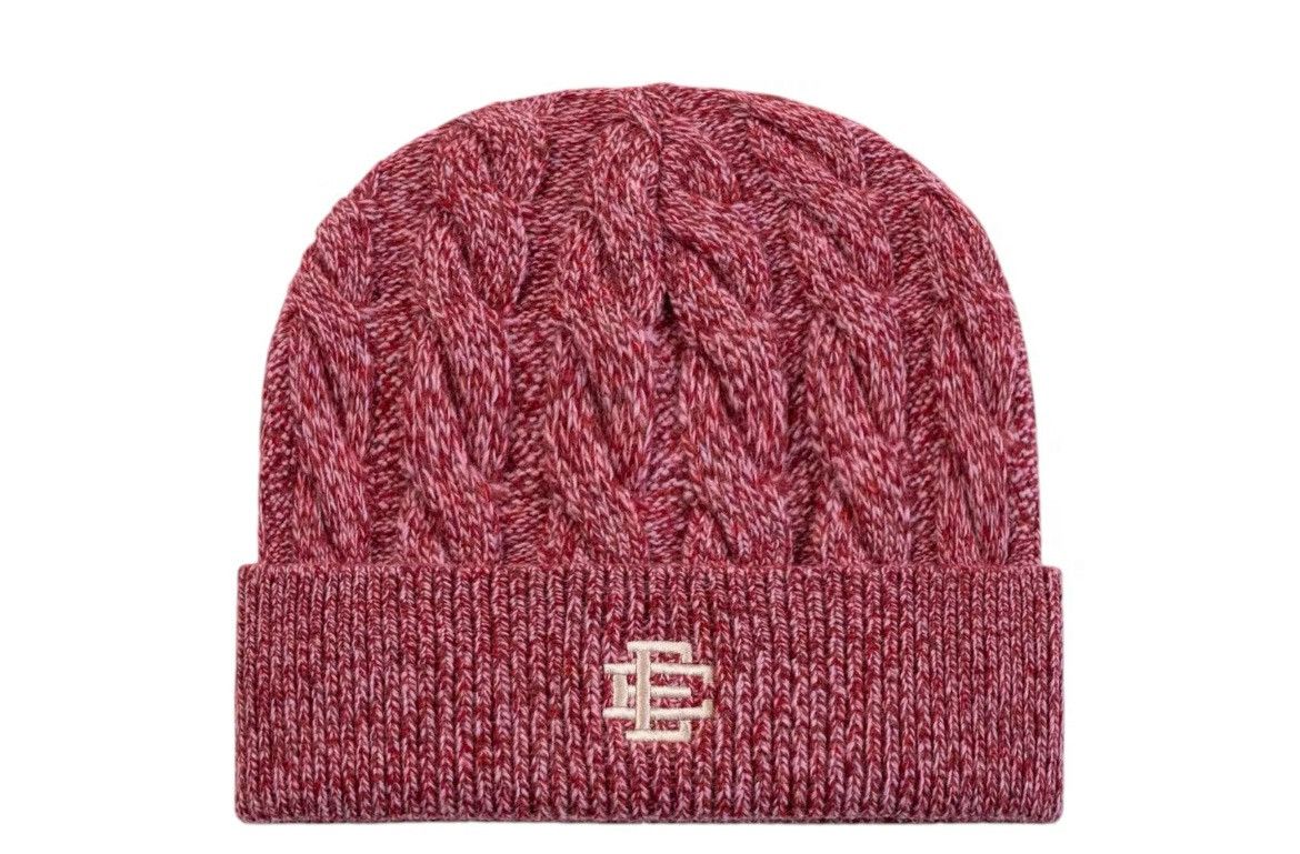 Eric Emanuel Eric Emanuel red winter beanie cable knit hat Size ONE SIZE - 1 Thumbnail