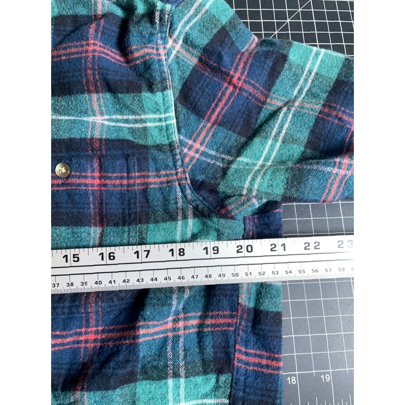 J.Crew VINTAGE J.CREW Wool Blend Flannel Shirt Men's Medium Green Plaid Suede Elbow Patches Size US M / EU 48-50 / 2 - 5 Thumbnail