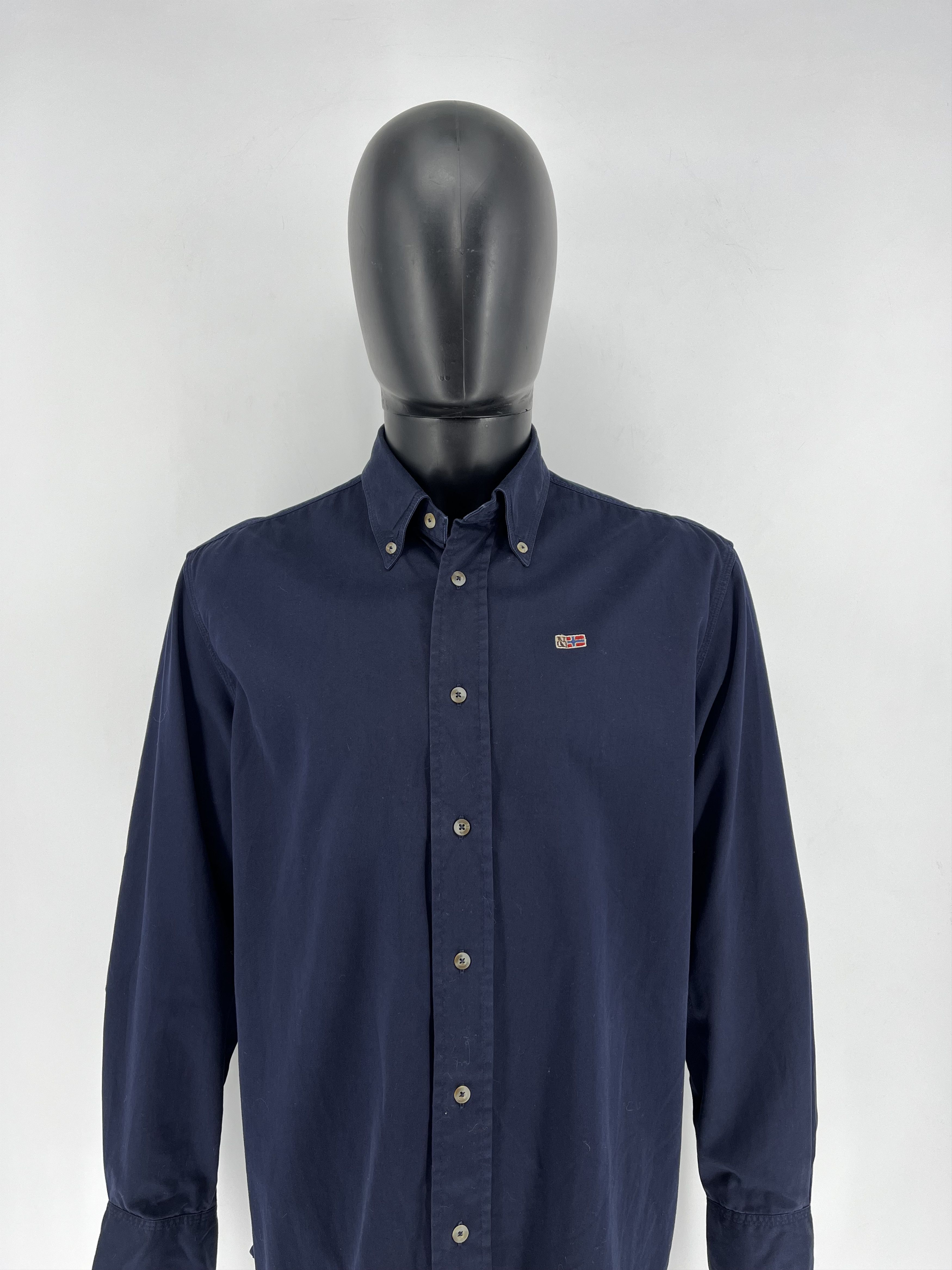 Napapijri × Vintage Vintage Y2K Napapijri Shirt Button Up Size US L / EU 52-54 / 3 - 1 Thumbnail