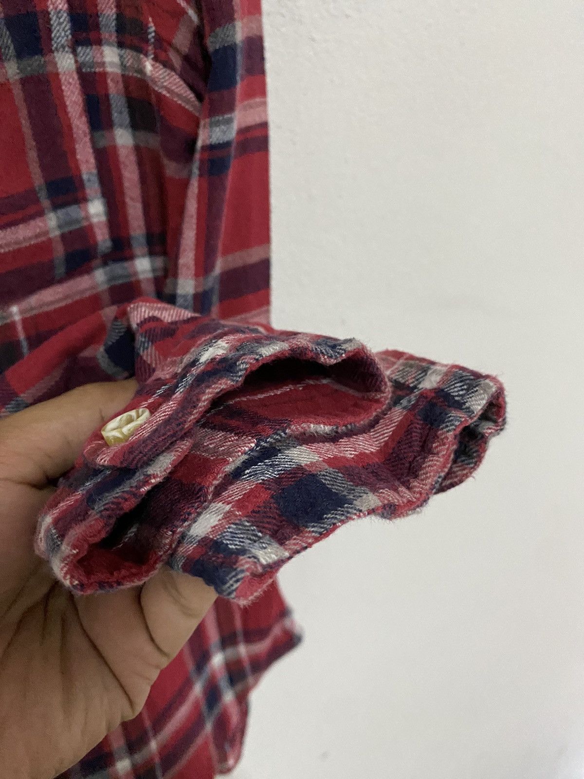 Japanese Brand × Vintage Under wraps Plaid Tartan Flannel Shirt Size S / US 4 / IT 40 - 6 Thumbnail
