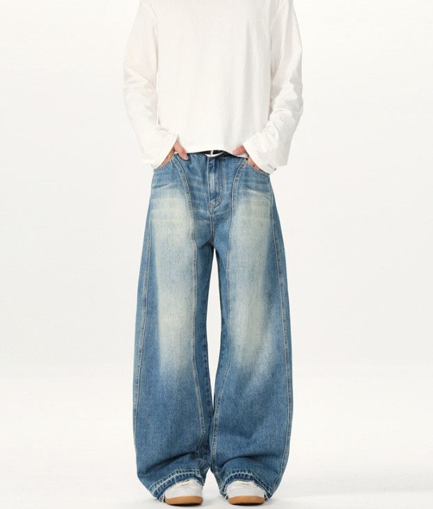 Vintage Men's American baggy lightning scimitar jeans Size US 32 / EU 48 - 1 Thumbnail