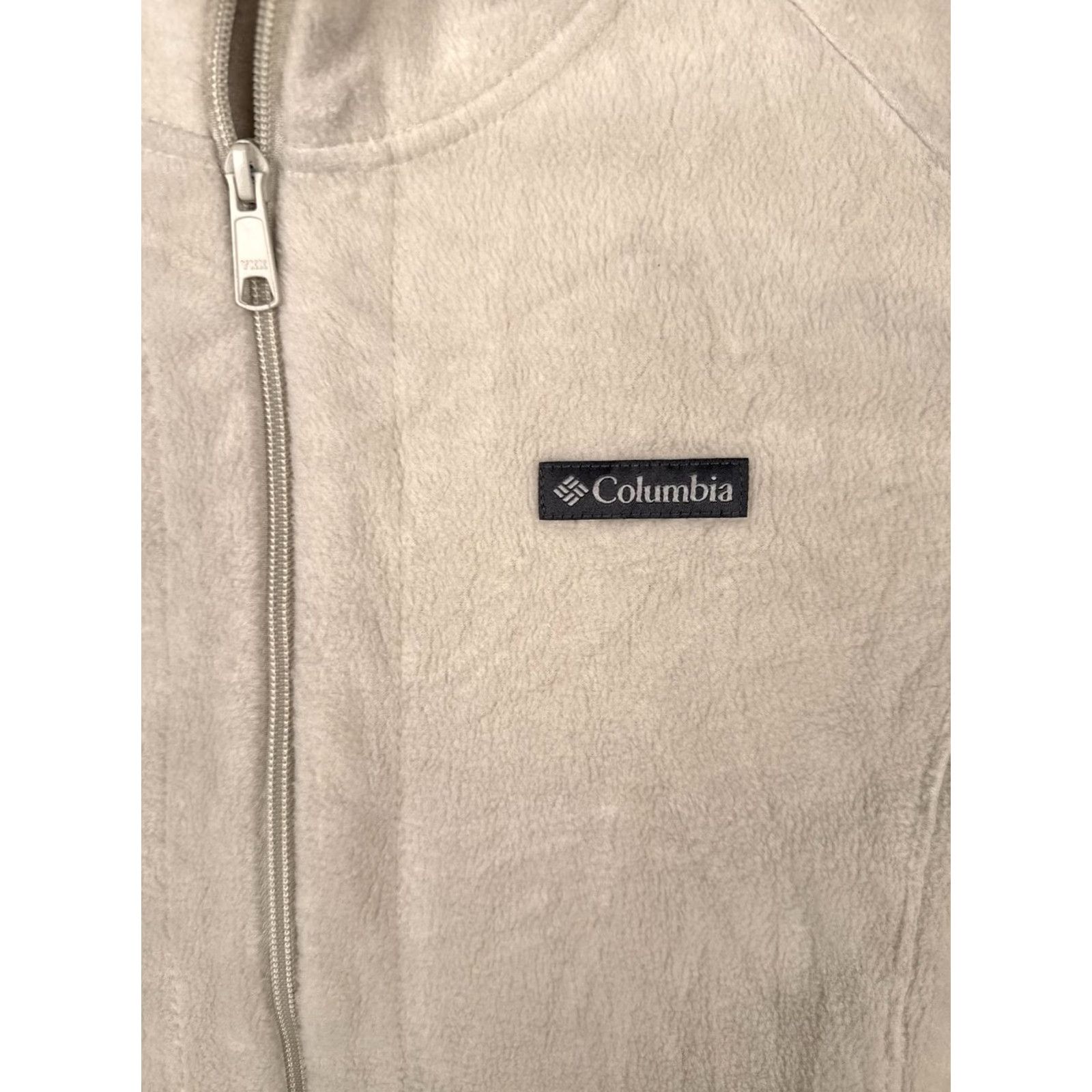 Vintage Columbia Jacket Womens XL Beige Fleece Hooded Long Full Zip Pockets Outdoor Warm Size XL / US 12-14 / IT 48-50 - 6 Thumbnail
