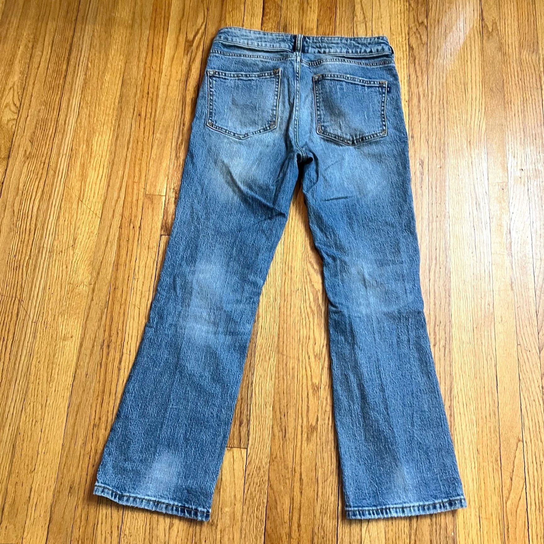 Vintage Pilcro Anthropologie Jeans Womens 27 Straight Distressed Blue Pants Regular Size 27 Womens Jeans Blue Distressed Straight 27 29x26 Size 27" / US 4 / IT 40 - 3 Thumbnail