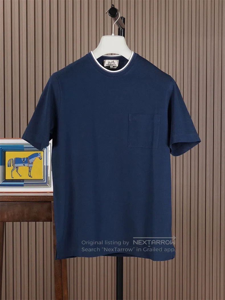 Hermes Hermes Slim Fit Short Sleeve Round Neck Size US M / EU 48-50 / 2 - 1 Thumbnail