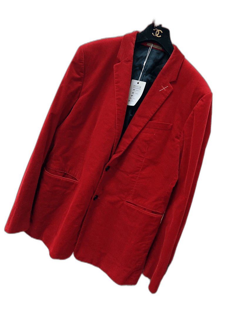 Dior Dior Red Corduroy Blazer Jacket Size L / US 10 / IT 46 - 1 Thumbnail