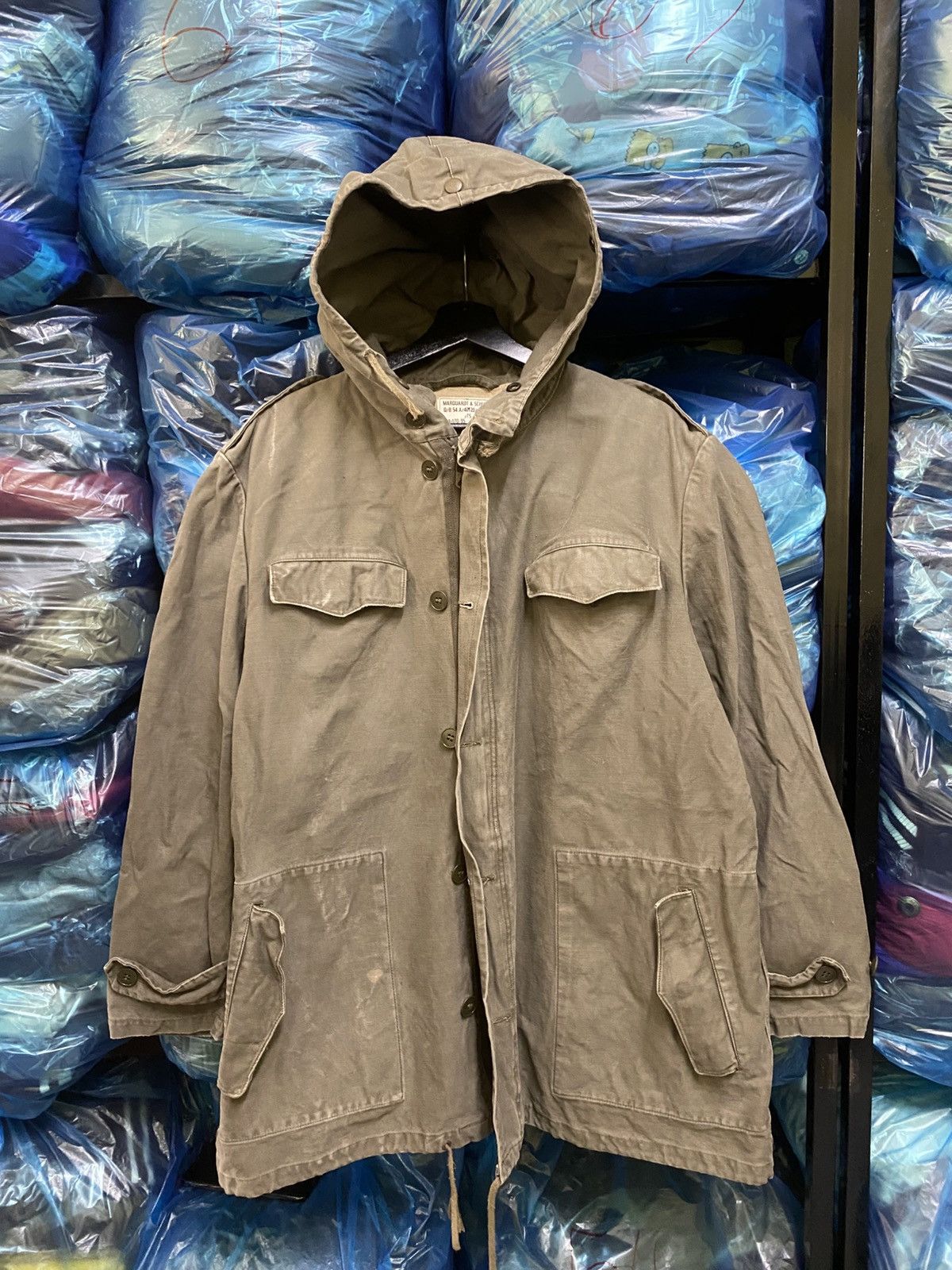 Other Vintage 70s Marquardt & Schulz Military Hooded Field Jacket Size US M / EU 48-50 / 2 - 1 Thumbnail