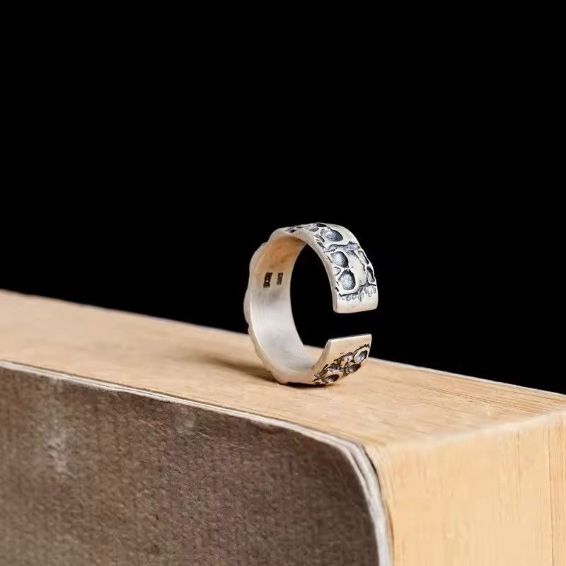 Other Retro Carving Skull Adjustable Ring Size ONE SIZE - 4 Thumbnail