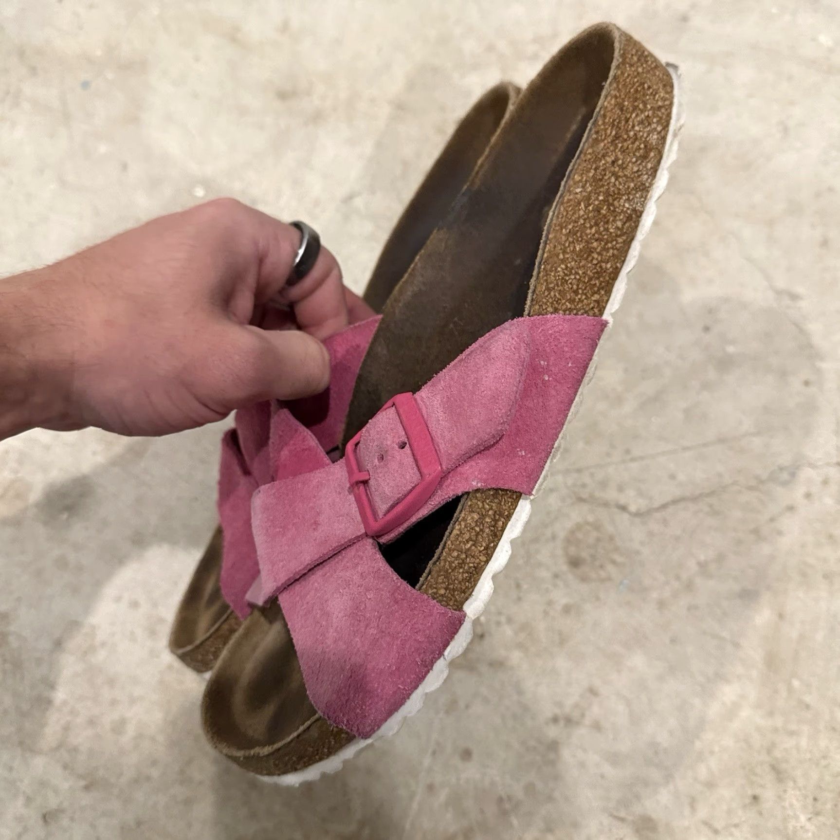 Birkenstock Birkenstock Siena Sandals Womens 11 EU 42 Narrow Suede Fuchsia Slide Slip On Sandal Womens Shoes Birkenstock Siena Y23-236 Size US 11 / IT 41 - 5 Thumbnail