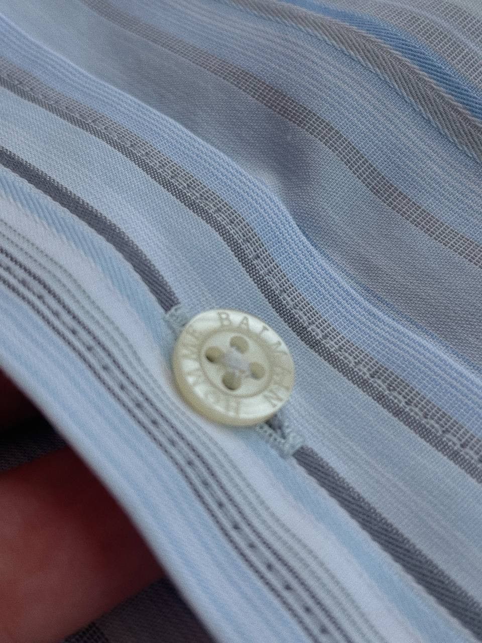 Balmain Balmain Homme Dress Shirt Blue French Cuff Size US M / EU 48-50 / 2 - 5 Thumbnail
