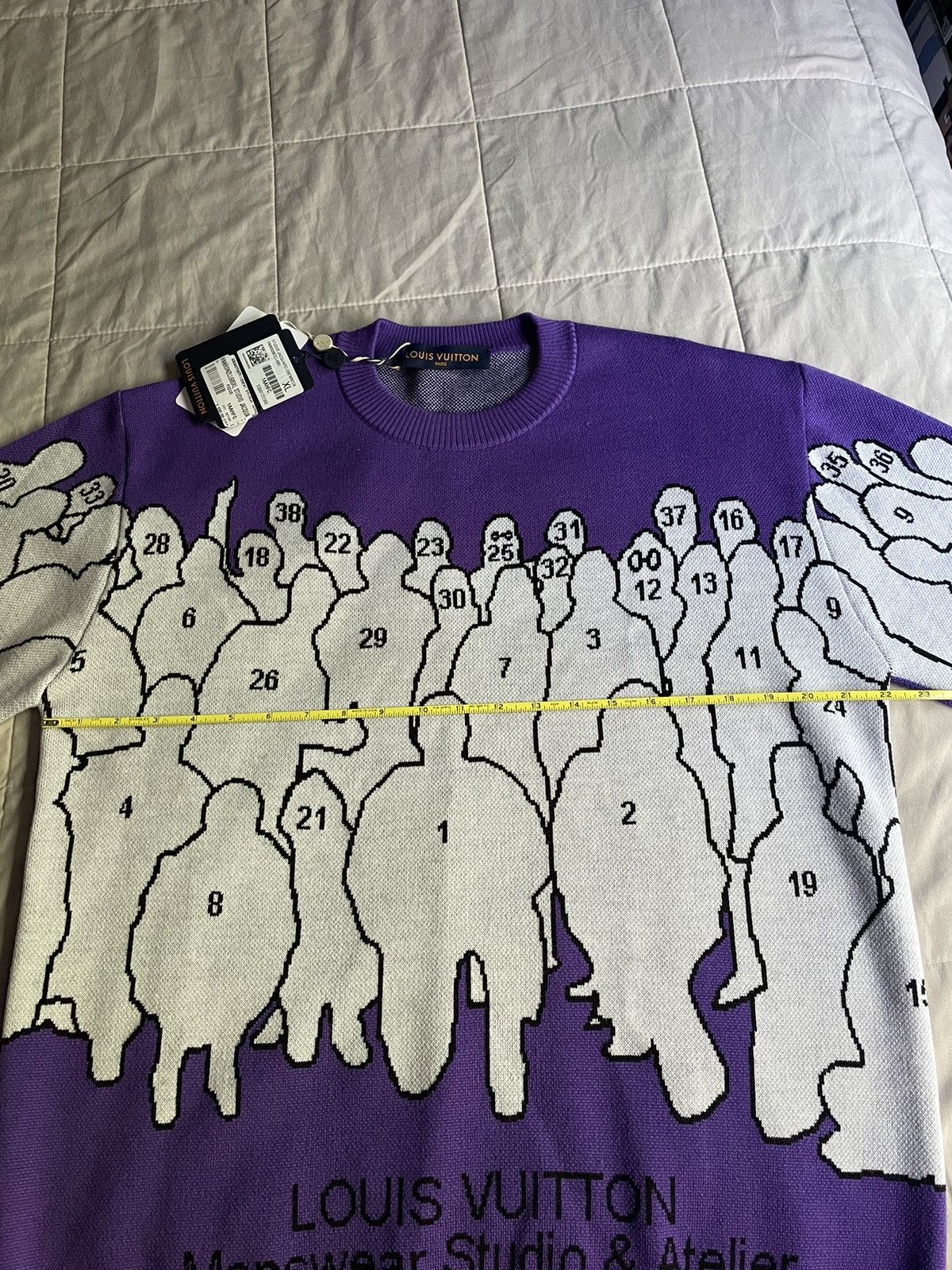 Louis Vuitton Louis Vuitton Purple Studio Jacquard Crewneck Size US XL / EU 56 / 4 - 6 Thumbnail