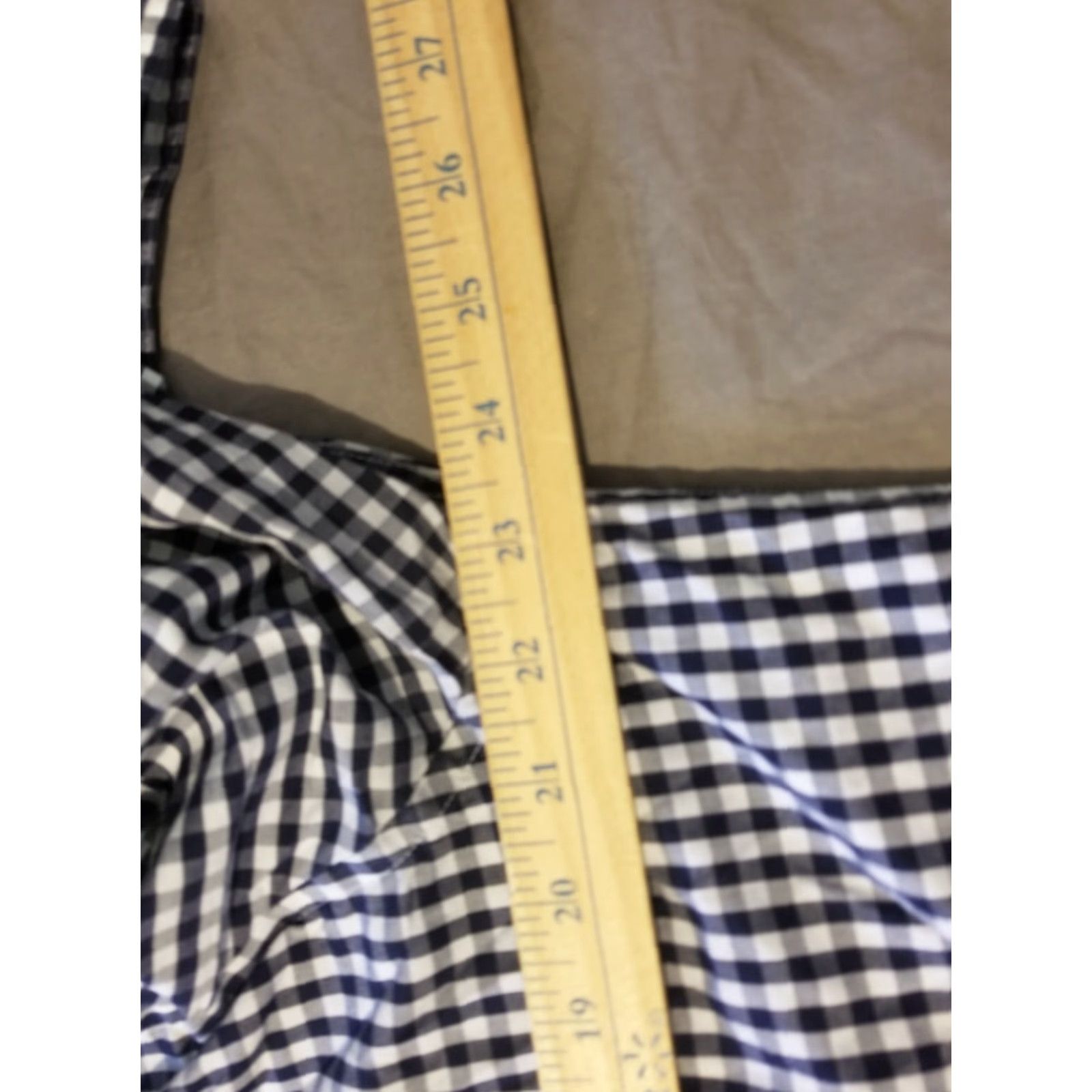 Banana Republic VINTAGE Banana Republic Dress Shirt Navy Blue Cotton XL 17.5 35 36 Men’s Shirt Slim Check Spread Collar Long Sleeve Mens Size 48R - 5 Thumbnail