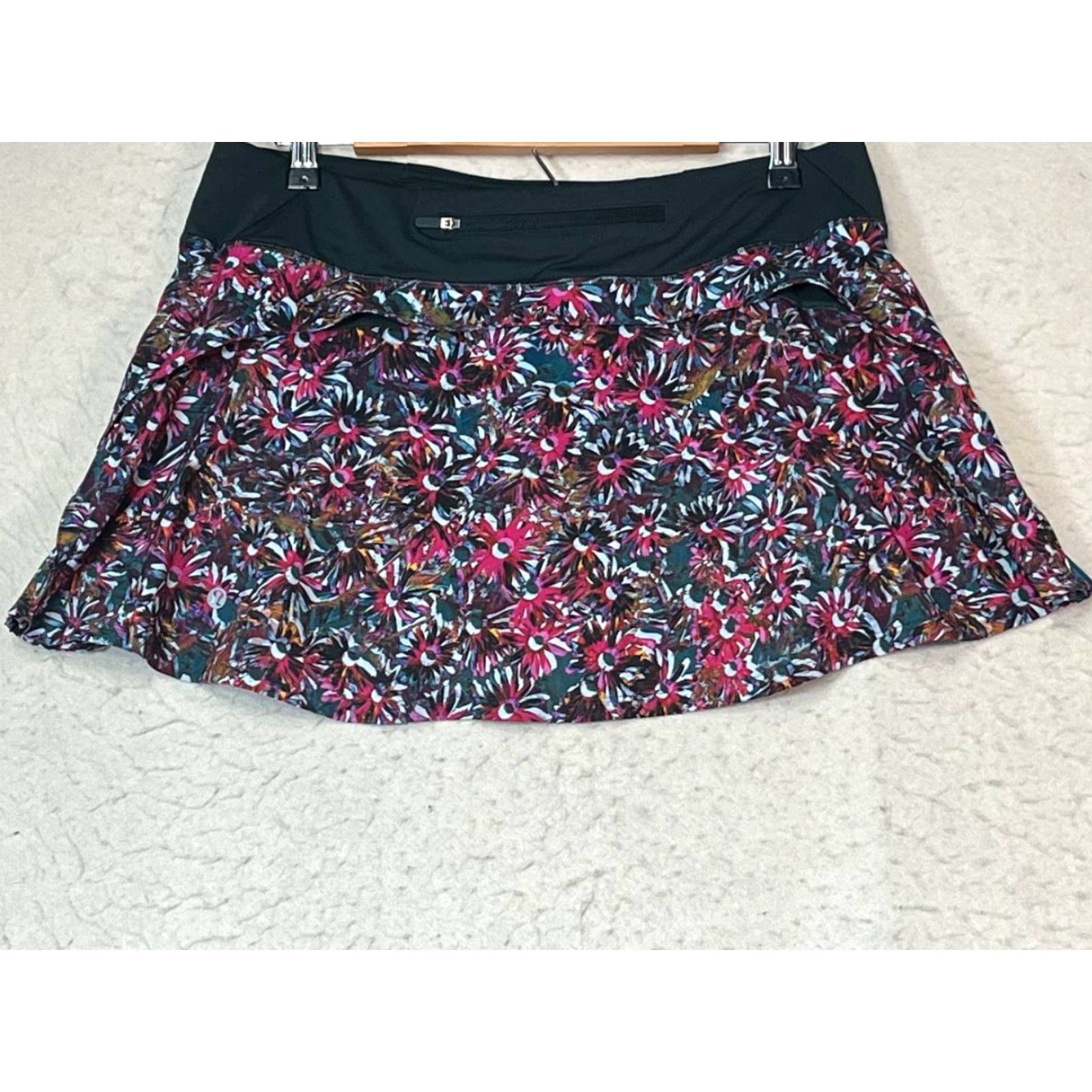 Lululemon Lululemon Skort Women Size 10 Athletic Short Floral Electric Multicolor Pace Rival Mid Rise Lined Pockets Size ONE SIZE - 2 Thumbnail