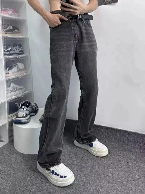 Jean Vintage washed distressed rippled rare jeans Size US 32 / EU 48 - 1 Thumbnail