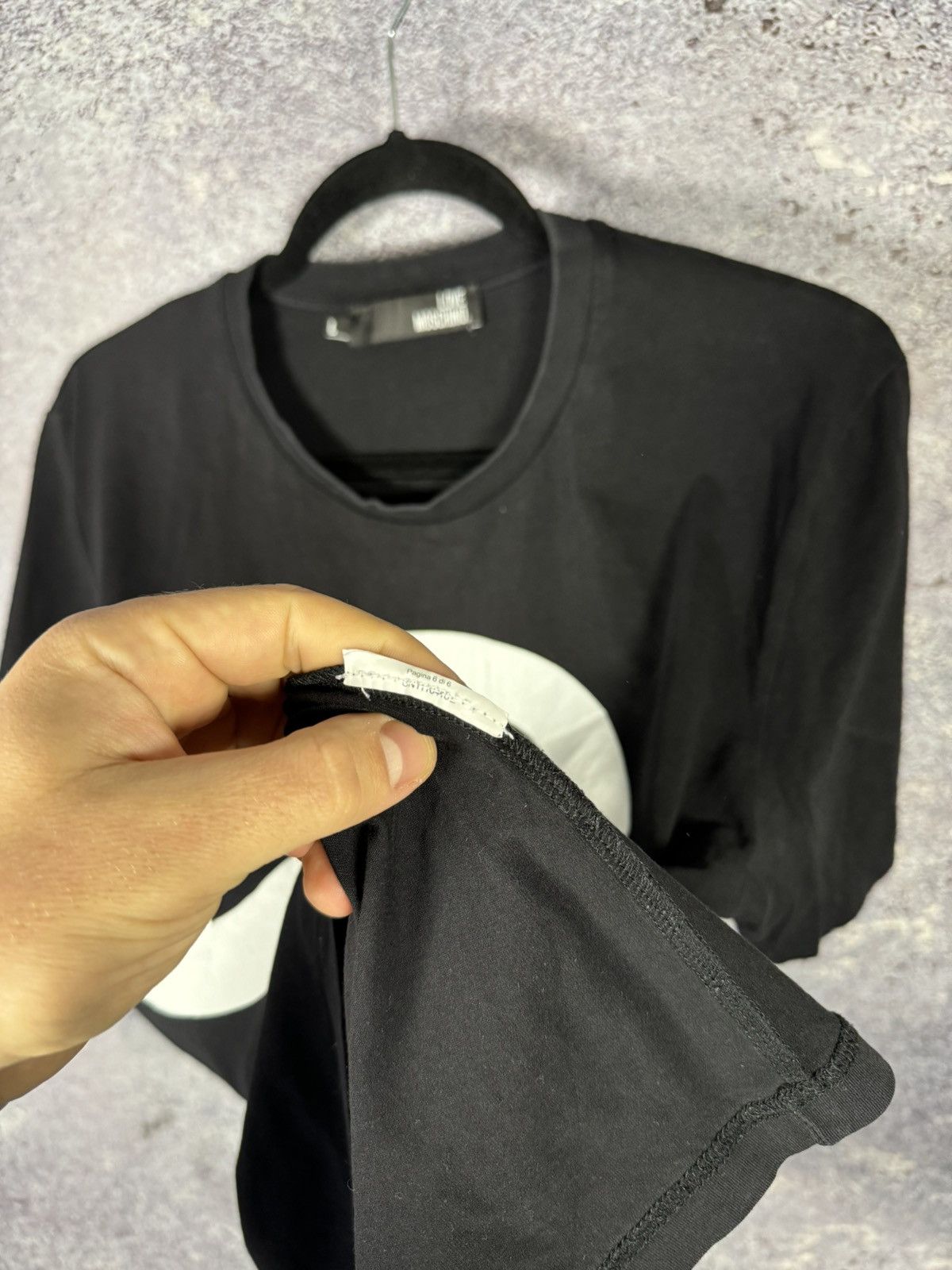 Moschino × Vintage Vintage Love Moschino T-Shirt Men’s Luxury Big Logo Black Size US L / EU 52-54 / 3 - 9 Thumbnail