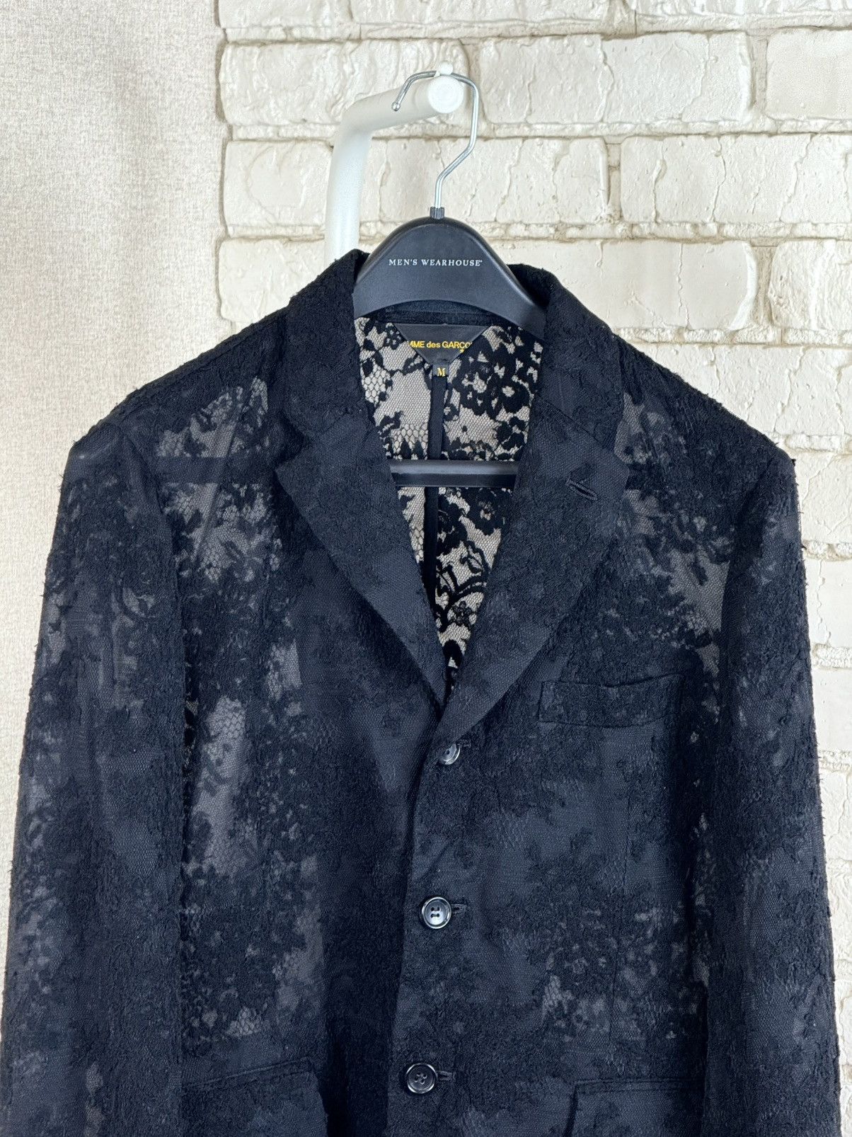 Comme des Garcons Womans Comme Des Garcons Lace Wool Blend Blazer in Black Size M / US 6-8 / IT 42-44 - 5 Thumbnail