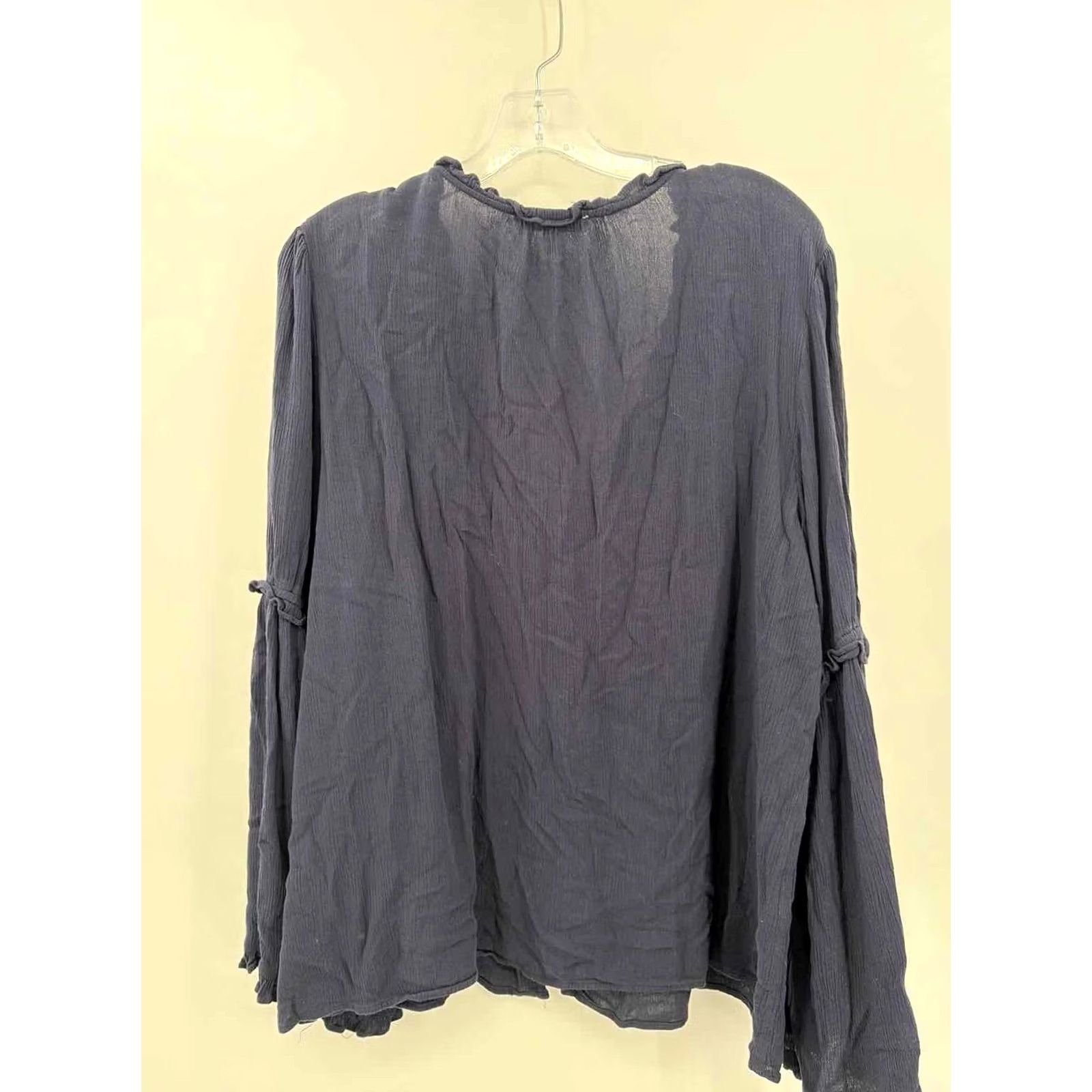 Vintage Pre-Owned DR2 Navy Size XL Long Sleeve Blouse Size XL / US 12-14 / IT 48-50 - 2 Thumbnail