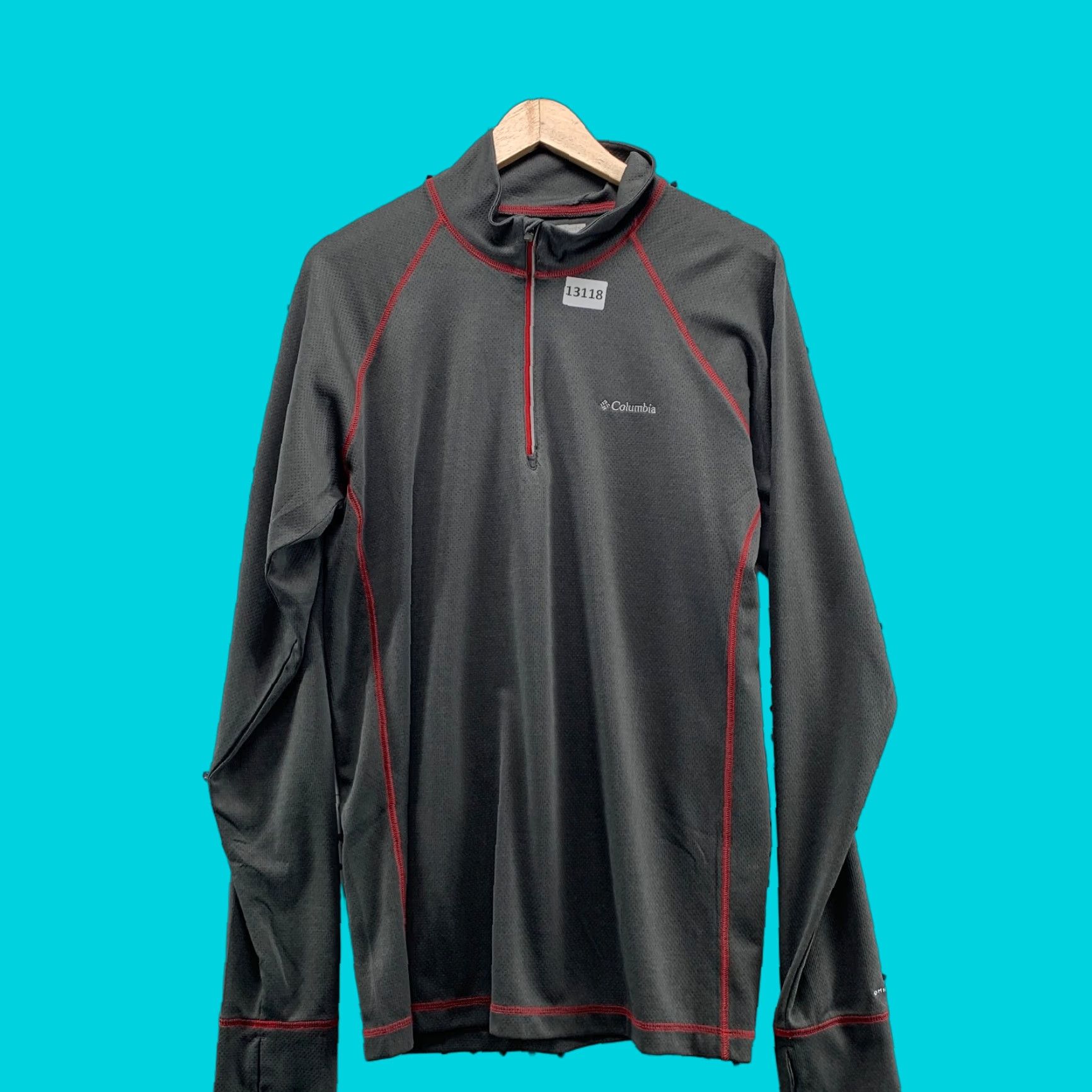 Vintage Columbia Mens 1/4 Training Long Sleeve Gray Red Size L Pullover Logo Knit Crew Neck Sweatshirt Shirt Size US L / EU 52-54 / 3 - 1 Thumbnail