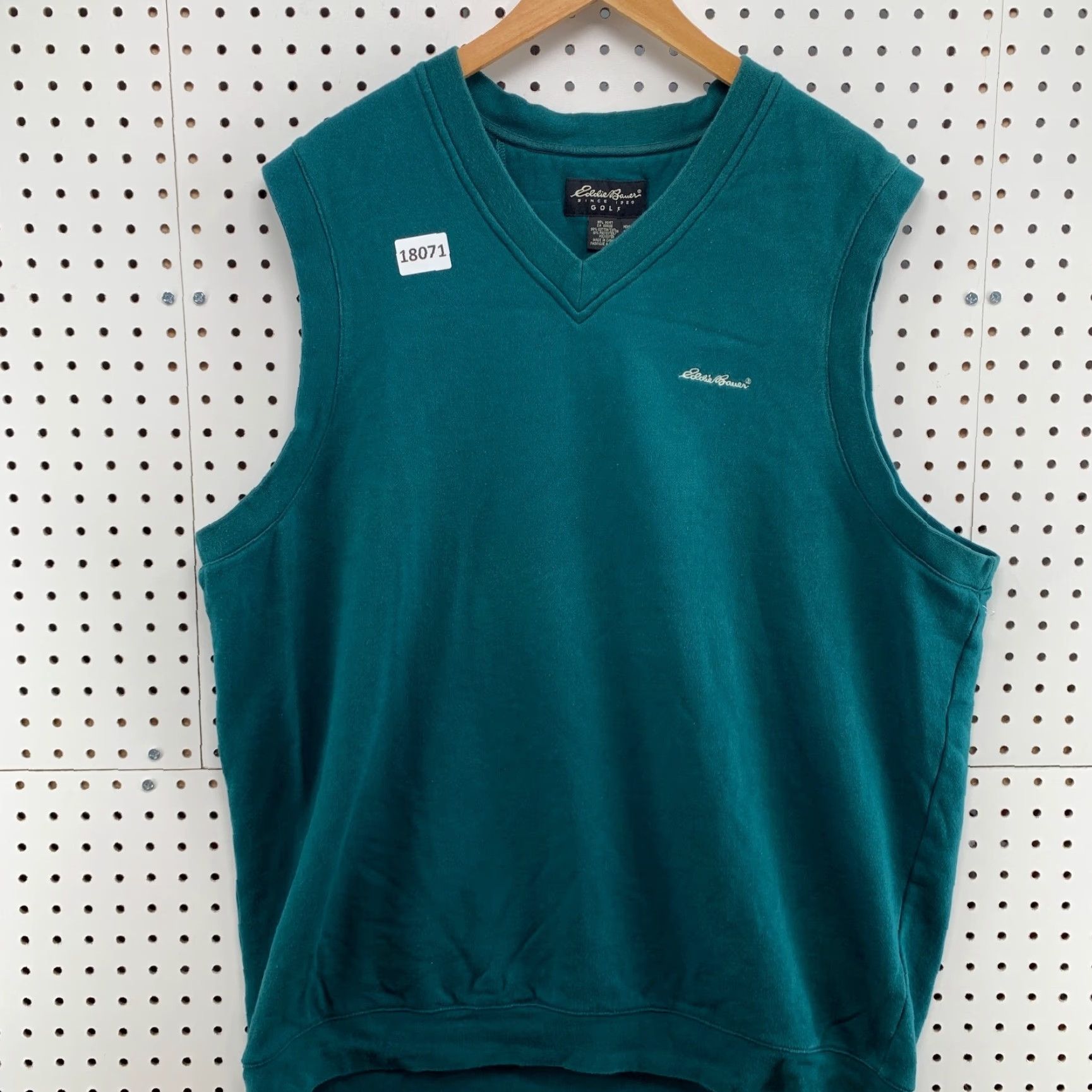 Eddie Bauer Eddie Bauer Golf Sweater Vest Green XL Men Sleeveless V-Neck Logo Size US XL / EU 56 / 4 - 4 Thumbnail
